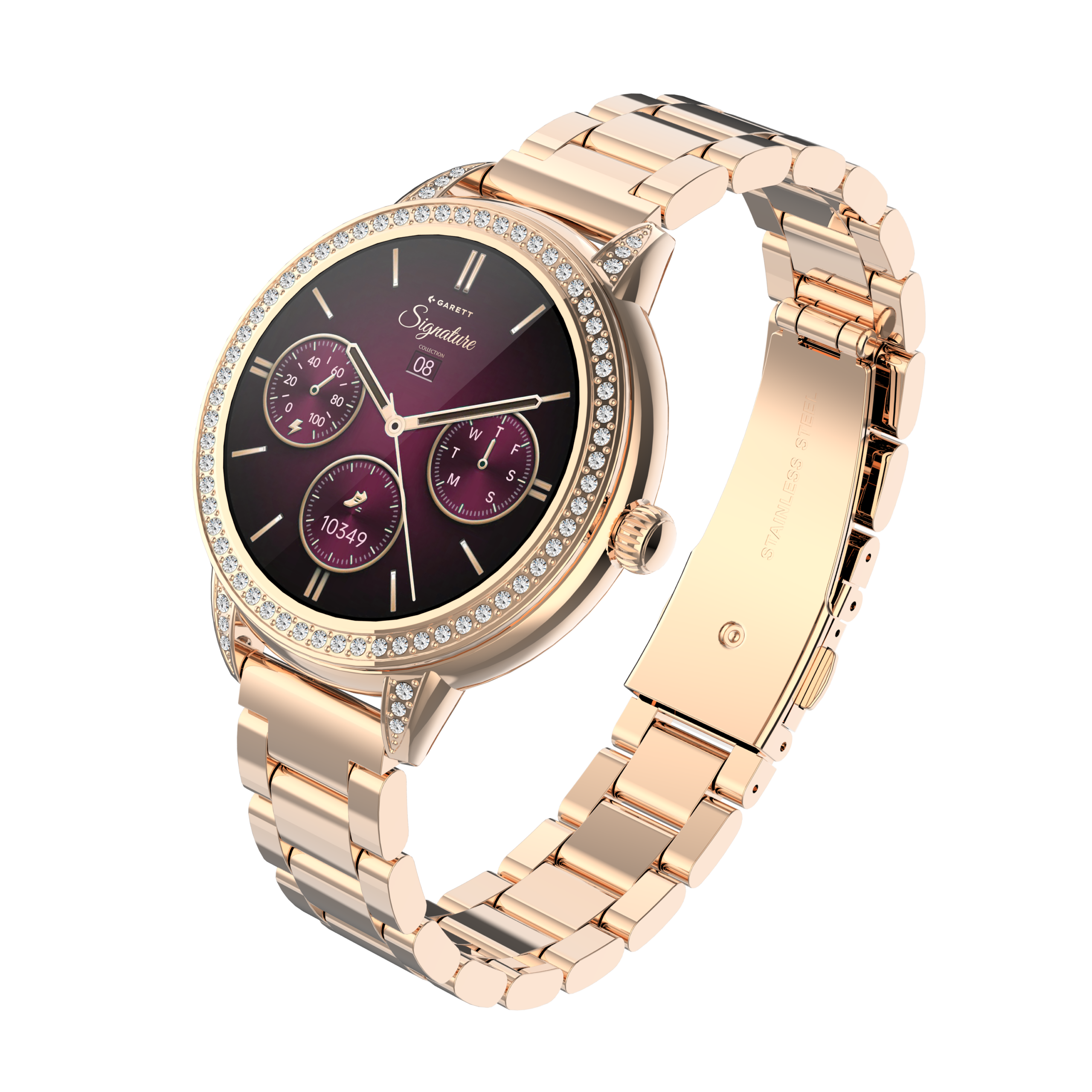 Garett Stella smartwatch acciaio oro rosa