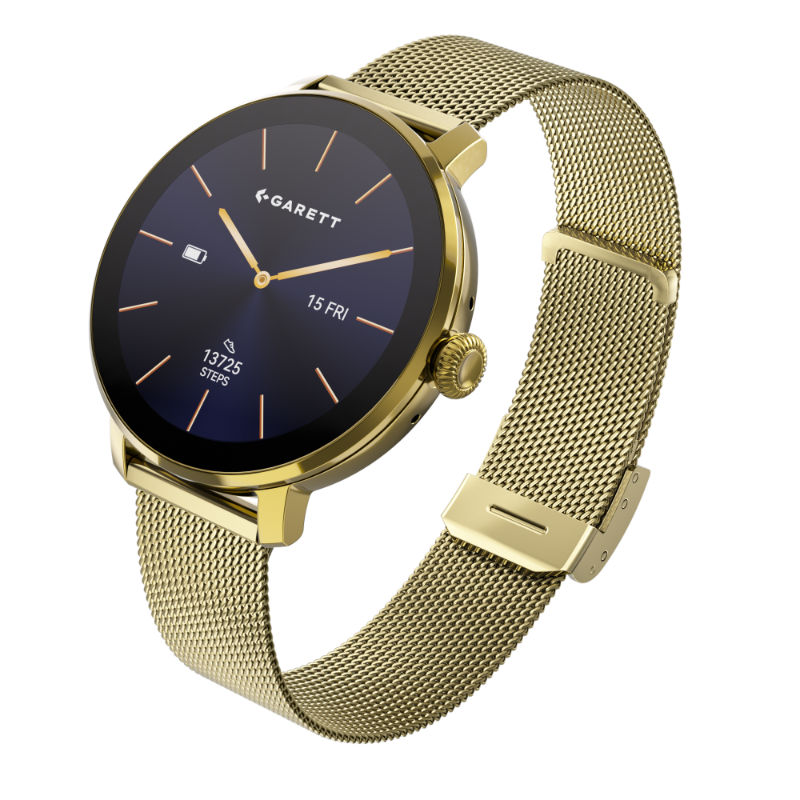Garett Muse smartwatch donna oro mesh AMOLED