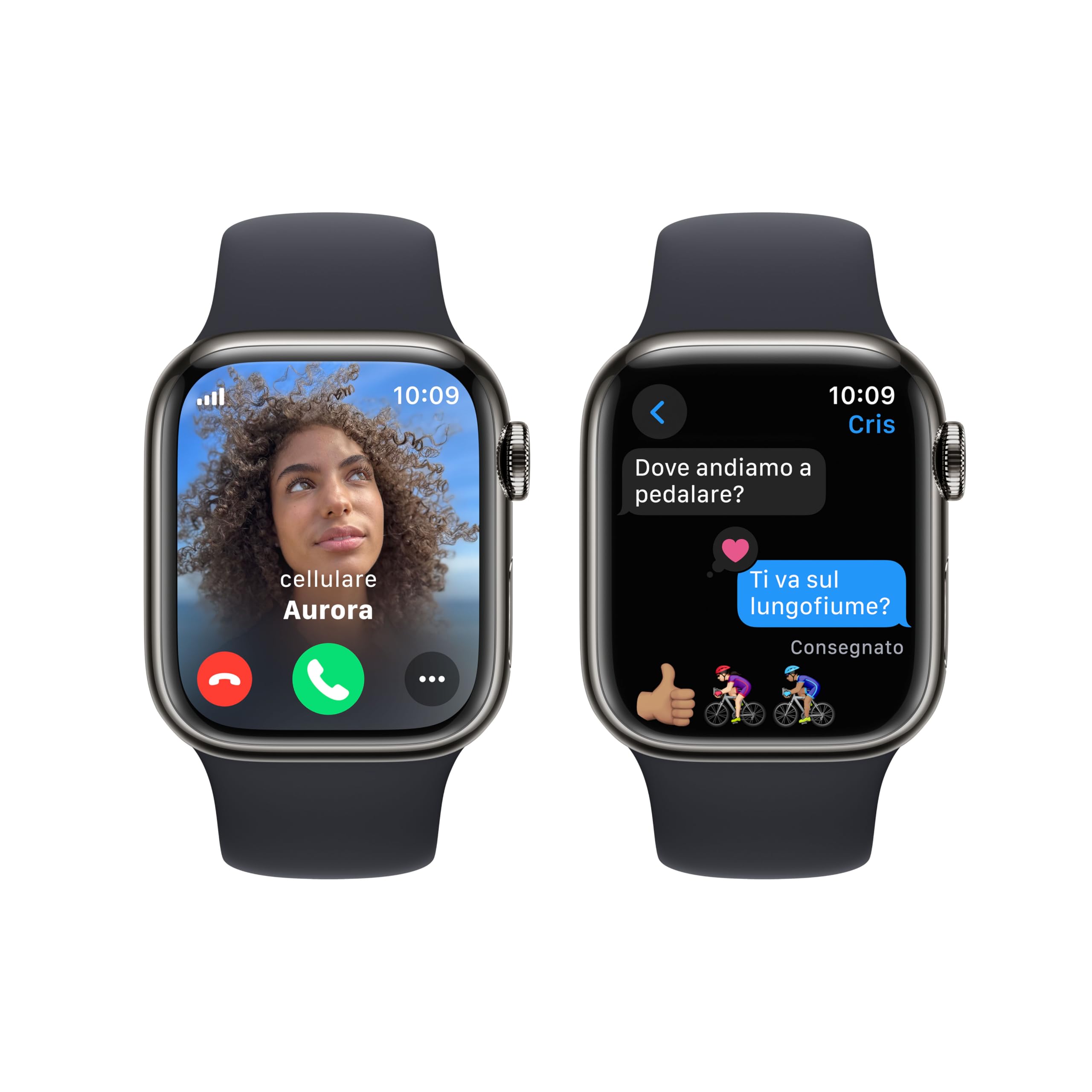 Apple Watch Series 9 smartwatch 41mm GPS Cellular grafite S/M