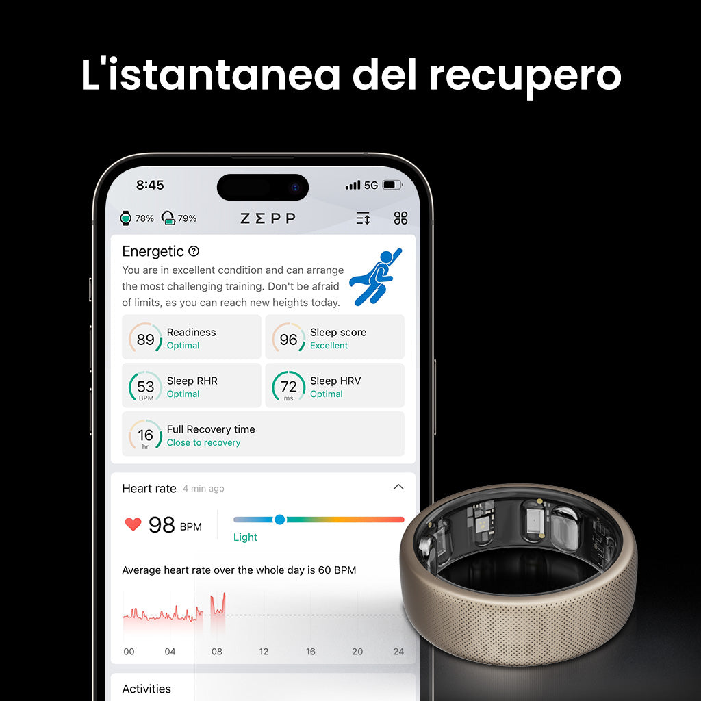 Huami Helio Ring smart ring sonno HRV misura 10