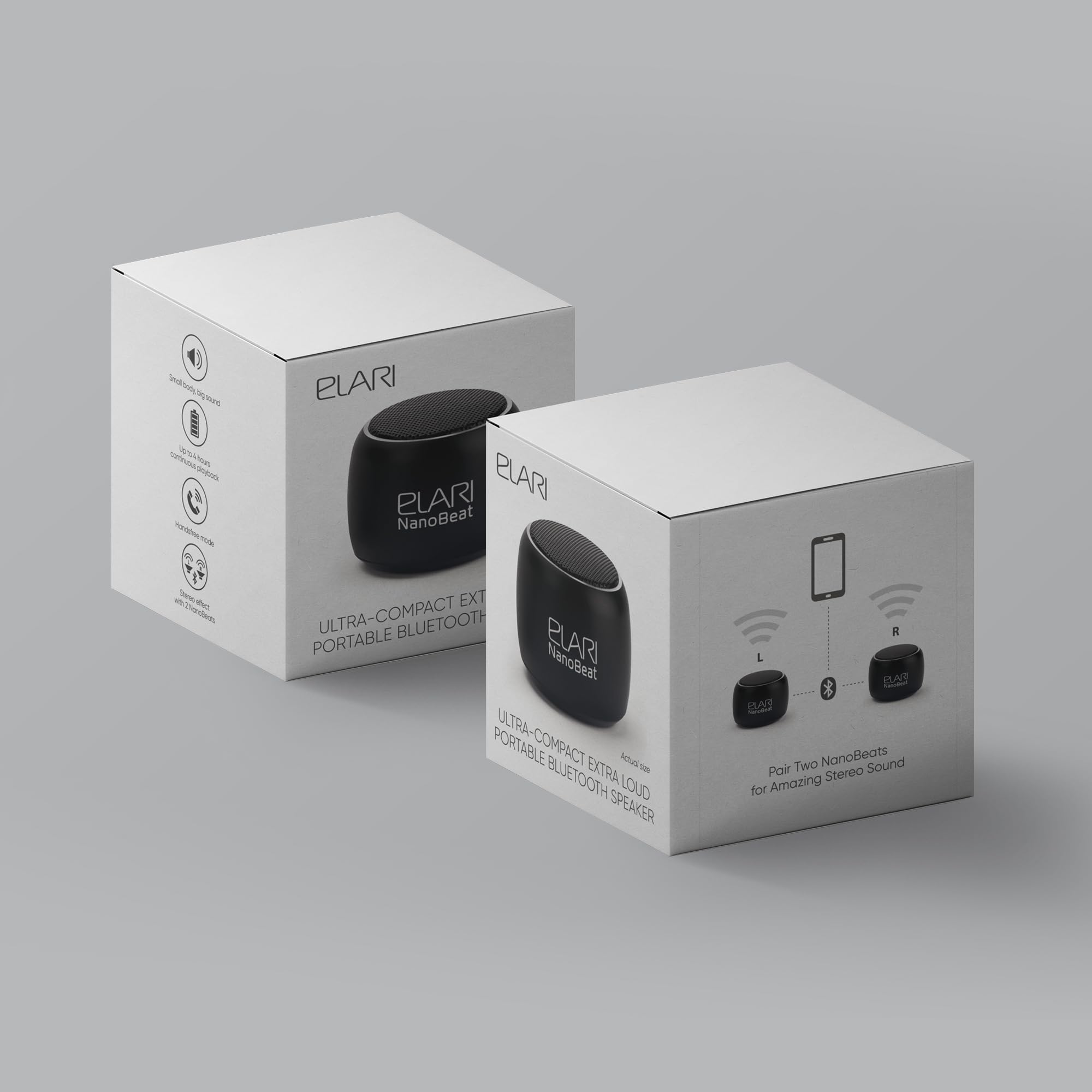 Elari NanoBeat altoparlante bluetooth nero con microfono stereo
