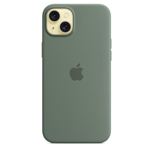 Apple Custodia MagSafe silicone iPhone 15 Plus cover cipresso