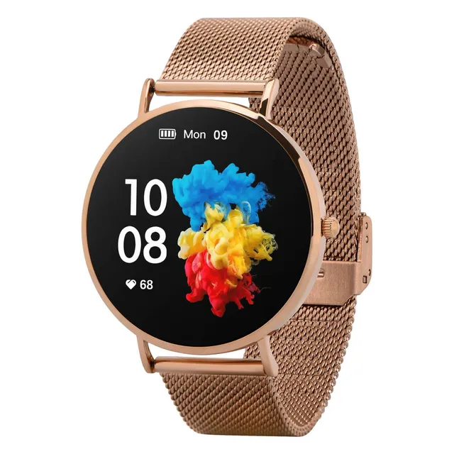 Garett Verona smartwatch gold steel schermo AMOLED