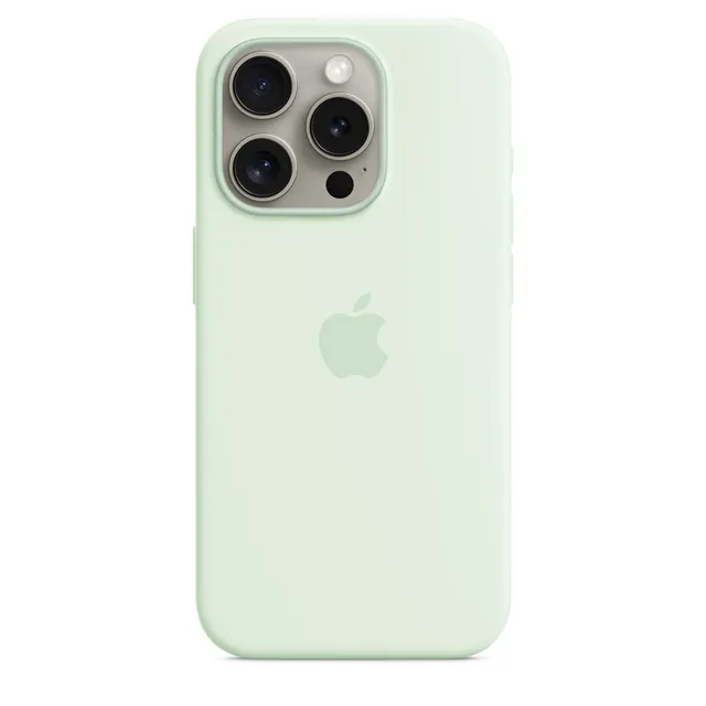 Apple iPhone 15 Pro custodia silicone menta fredda MagSafe