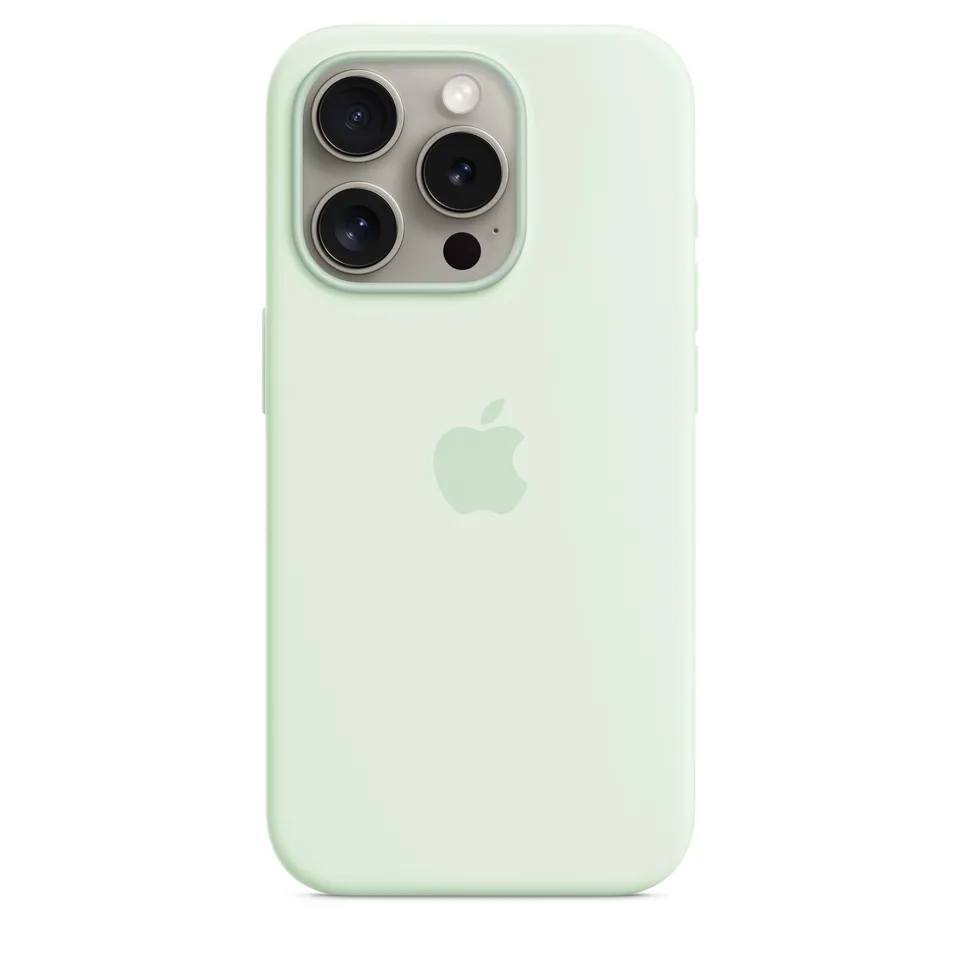 Apple iPhone 15 Pro custodia silicone menta fredda MagSafe