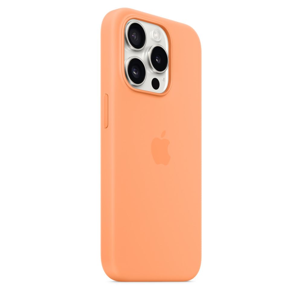 Apple iPhone 15 Pro Custodia MagSafe Silicone Aranciata