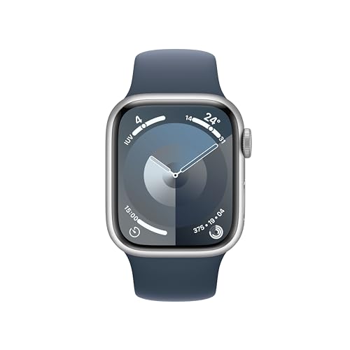 Apple Watch Series 9 41mm smartwatch GPS argento S/M