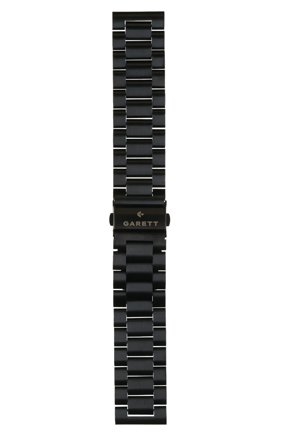 Garett Universal Q cinturino acciaio nero 20 mm farfalla