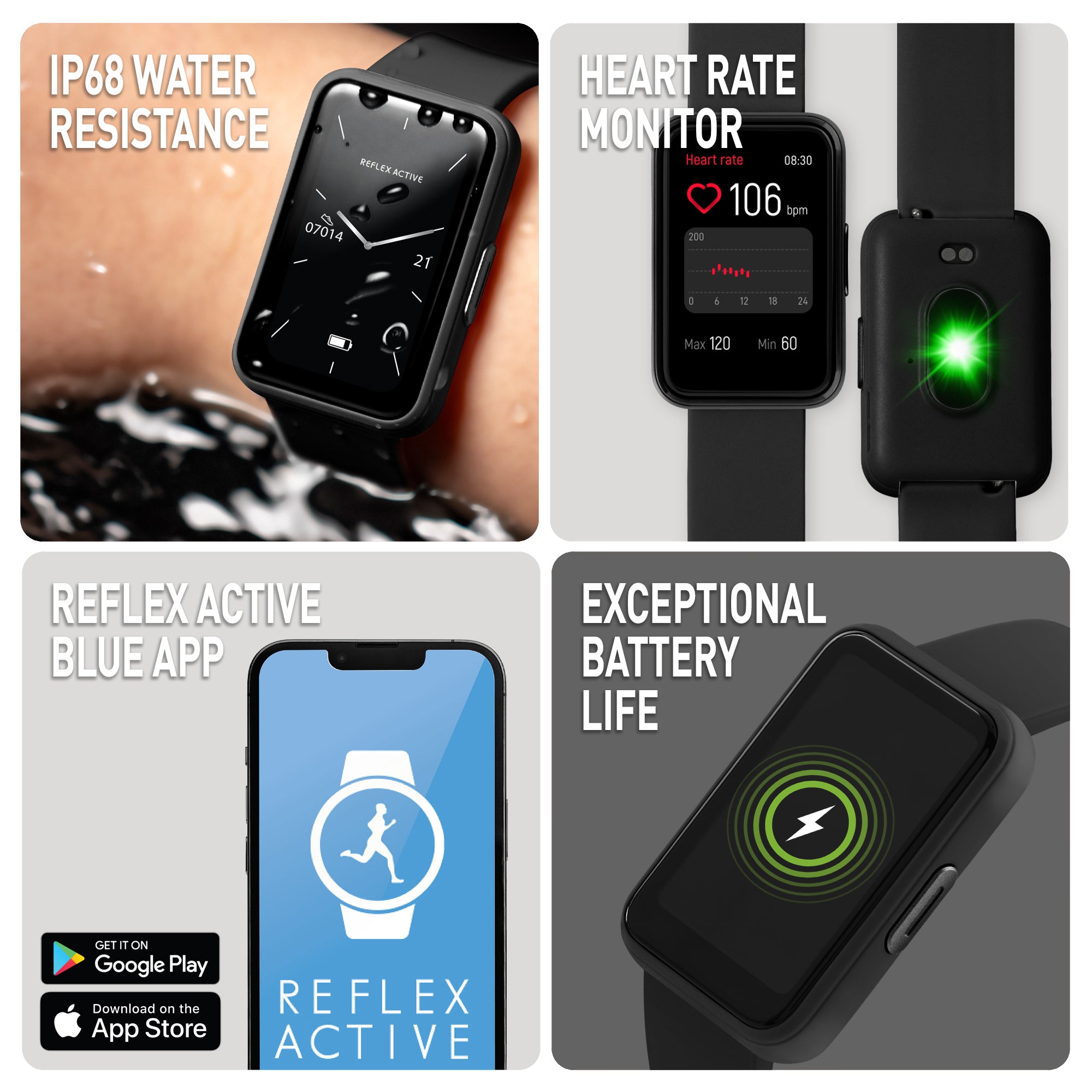 Reflex Active Nexus 100 Lite smartwatch nero con chiamate