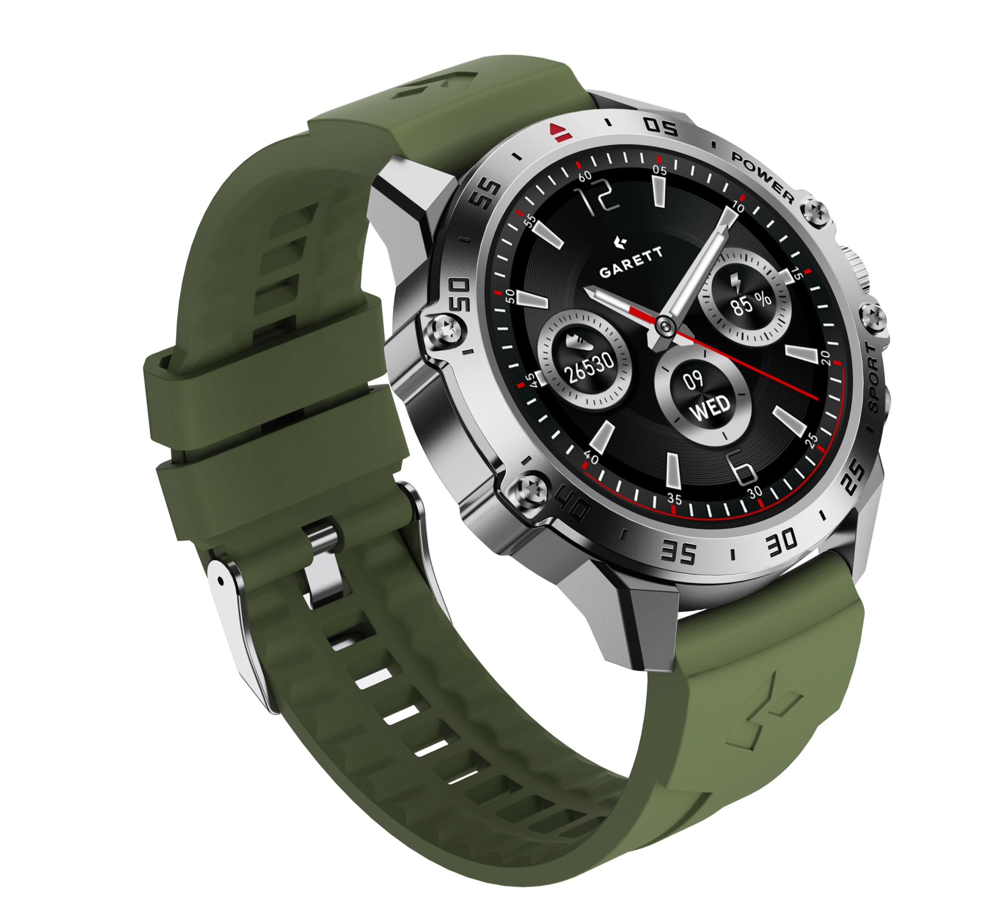 Garett V14 smartwatch argento acciaio AMOLED