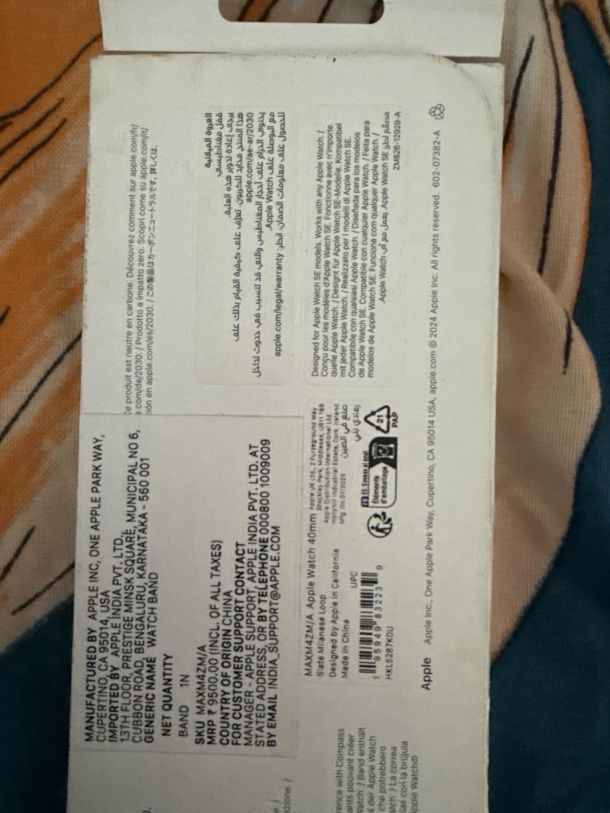 Apple Watch Loop maglia milanese 40 mm cinturino Ardesia acciaio