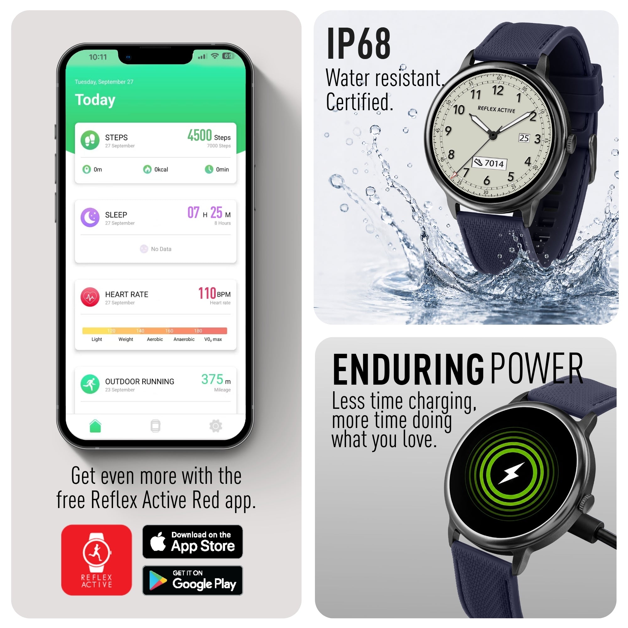 Reflex Active Spectra RA-SP-300R-15 smartwatch blu AMOLED