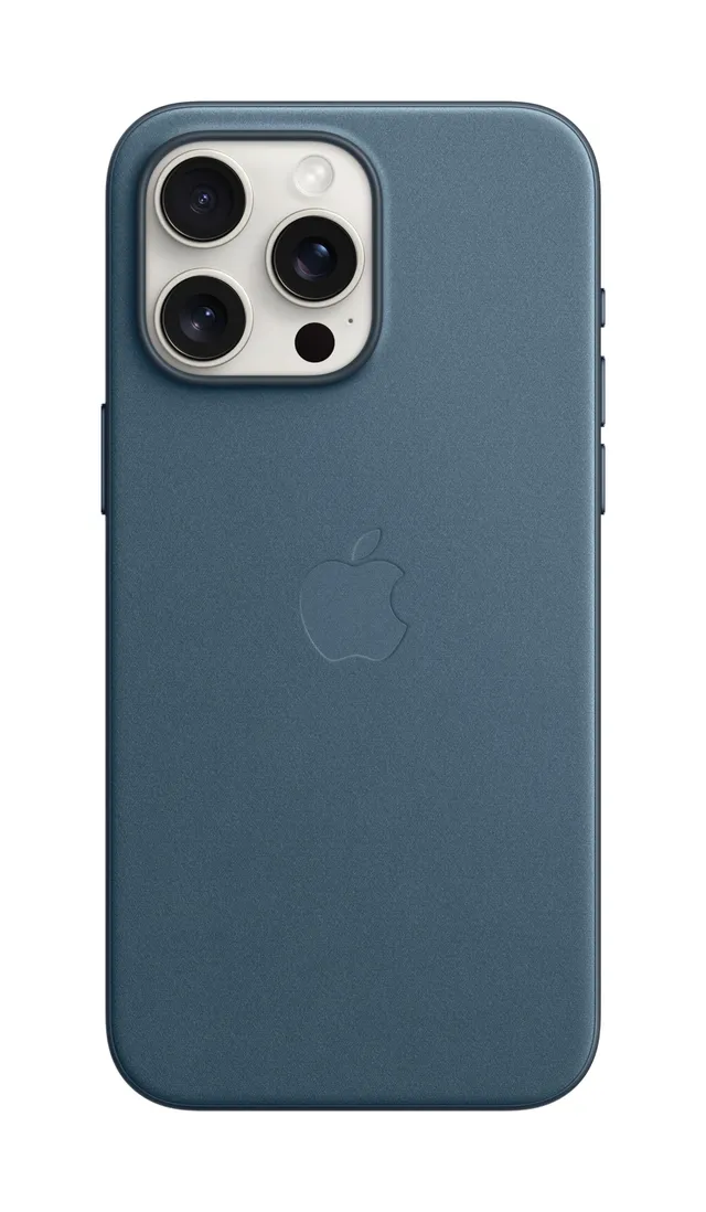 Apple FineWoven Custodia iPhone 15 Pro Max Blu Pacifico MagSafe