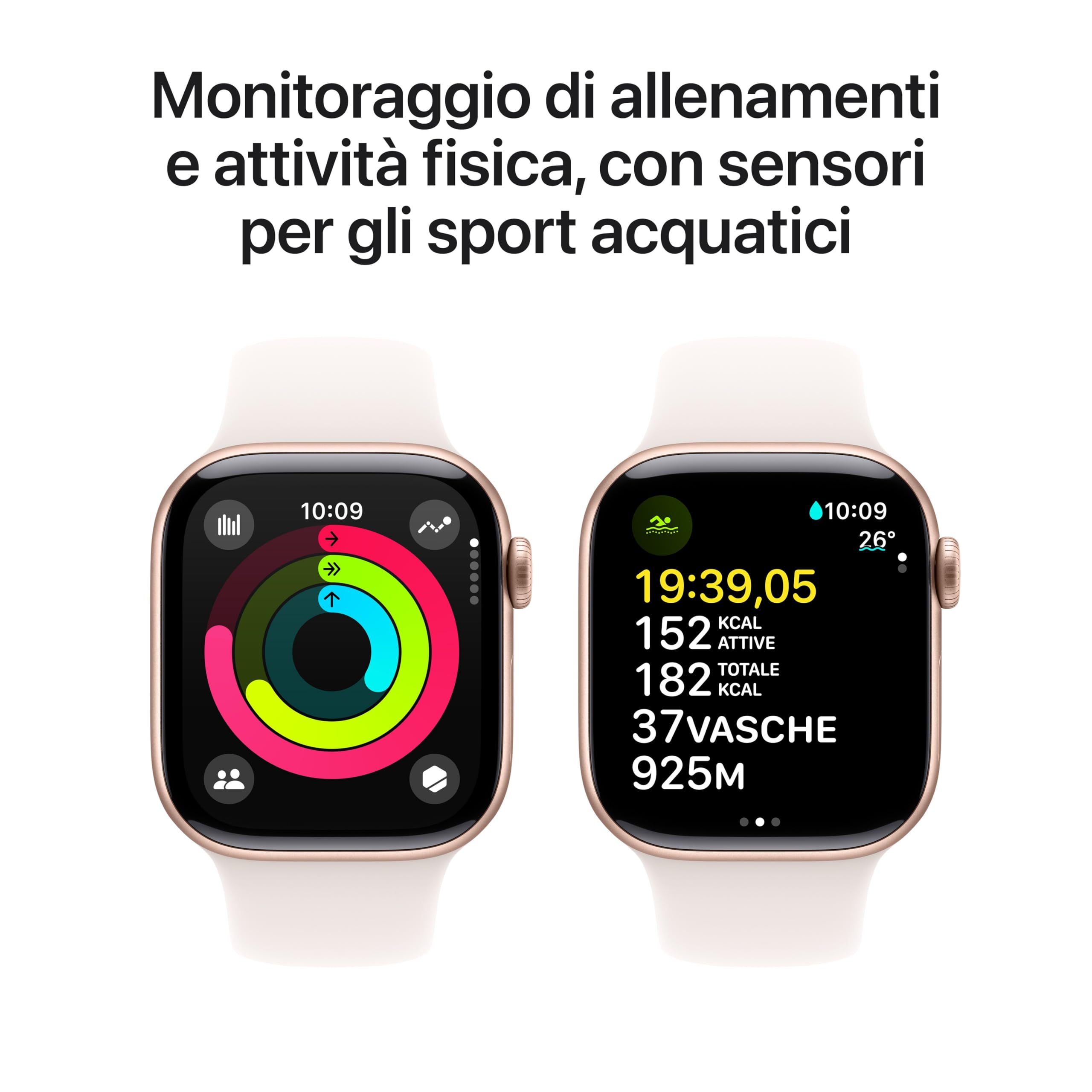 Apple Watch Series 10 42 mm smartwatch GPS Cellular rosa fard M/L