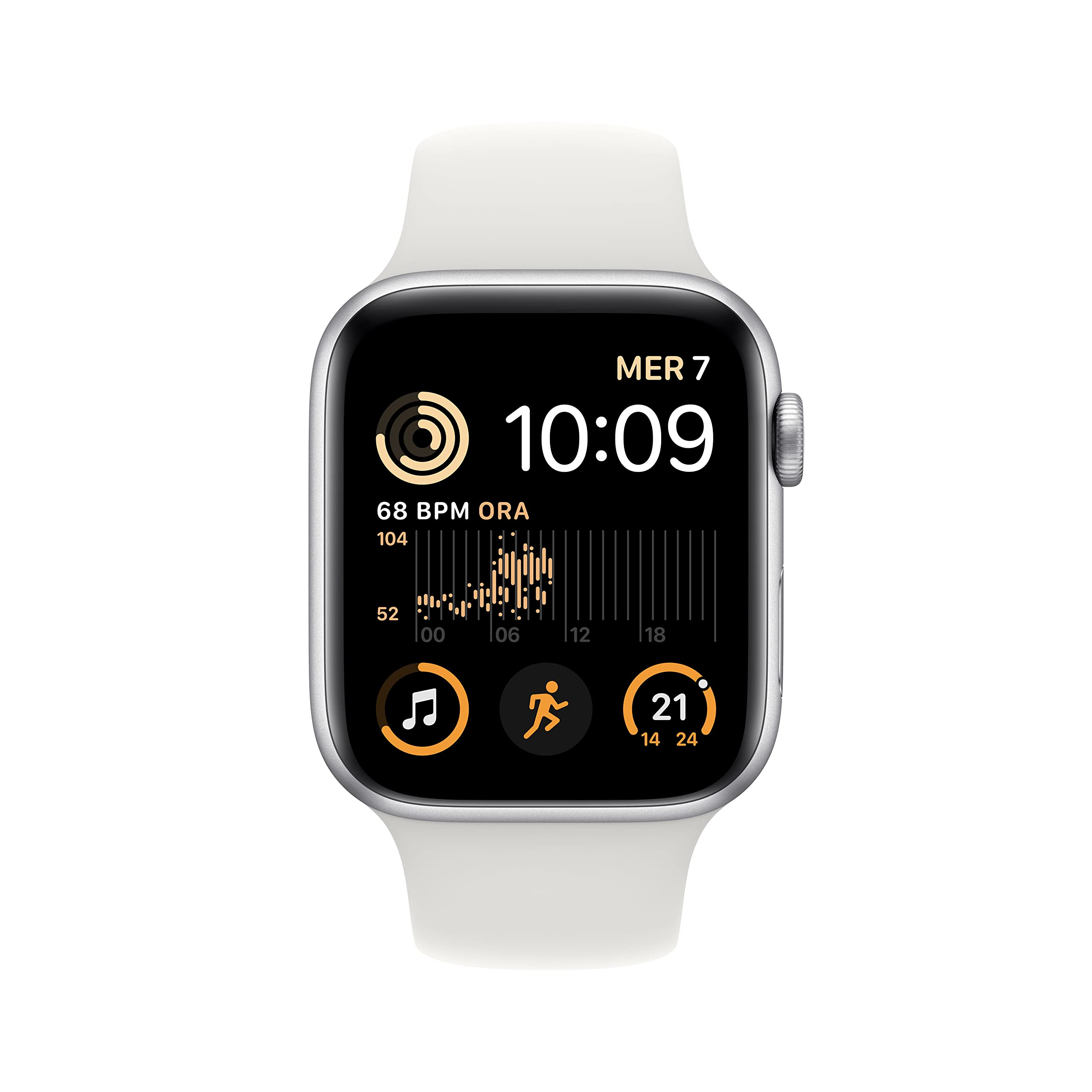 Apple Watch SE 2ª gen GPS 44mm smartwatch argento bianco