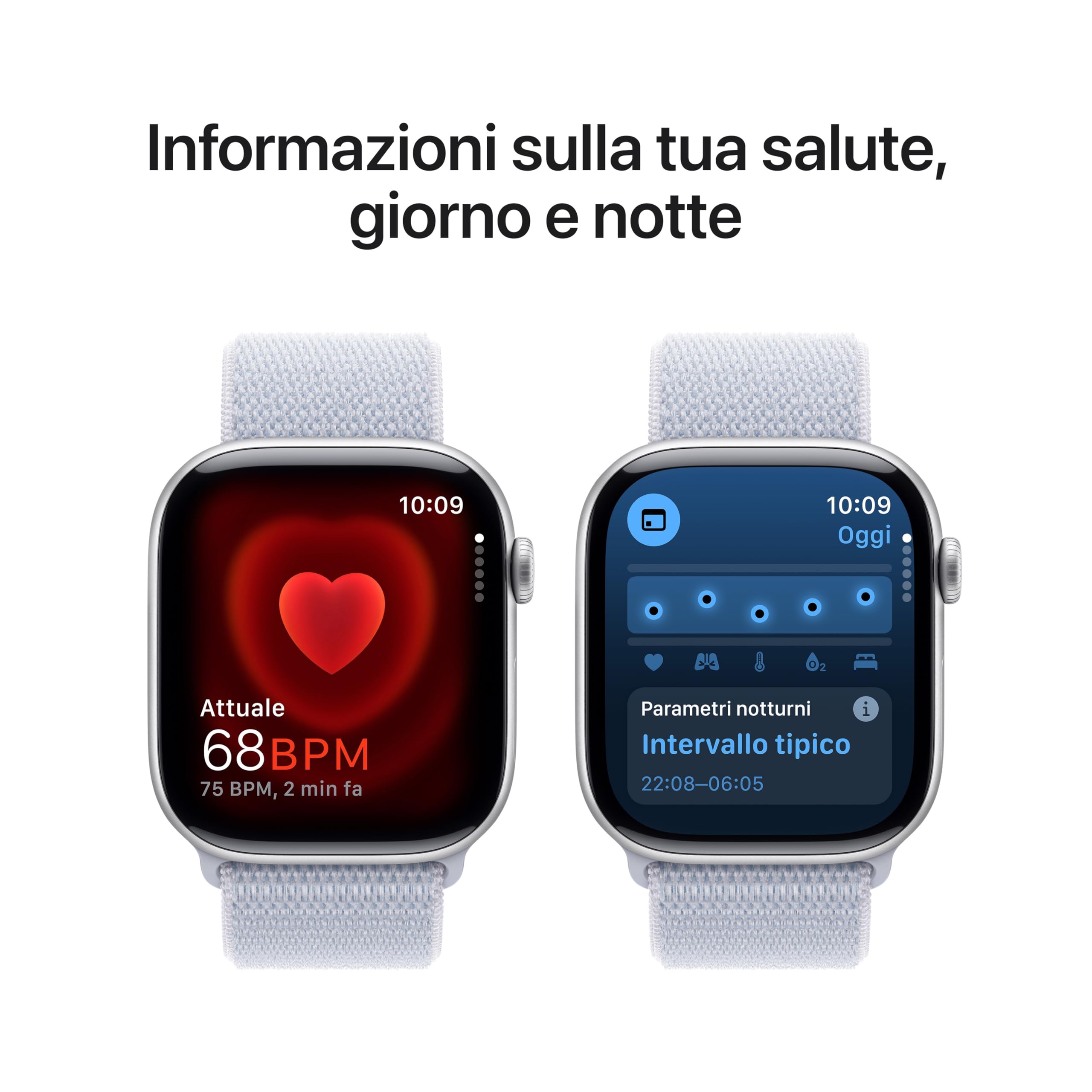 Apple Series 10 GPS Cellular 46mm smartwatch argento loop nuvola