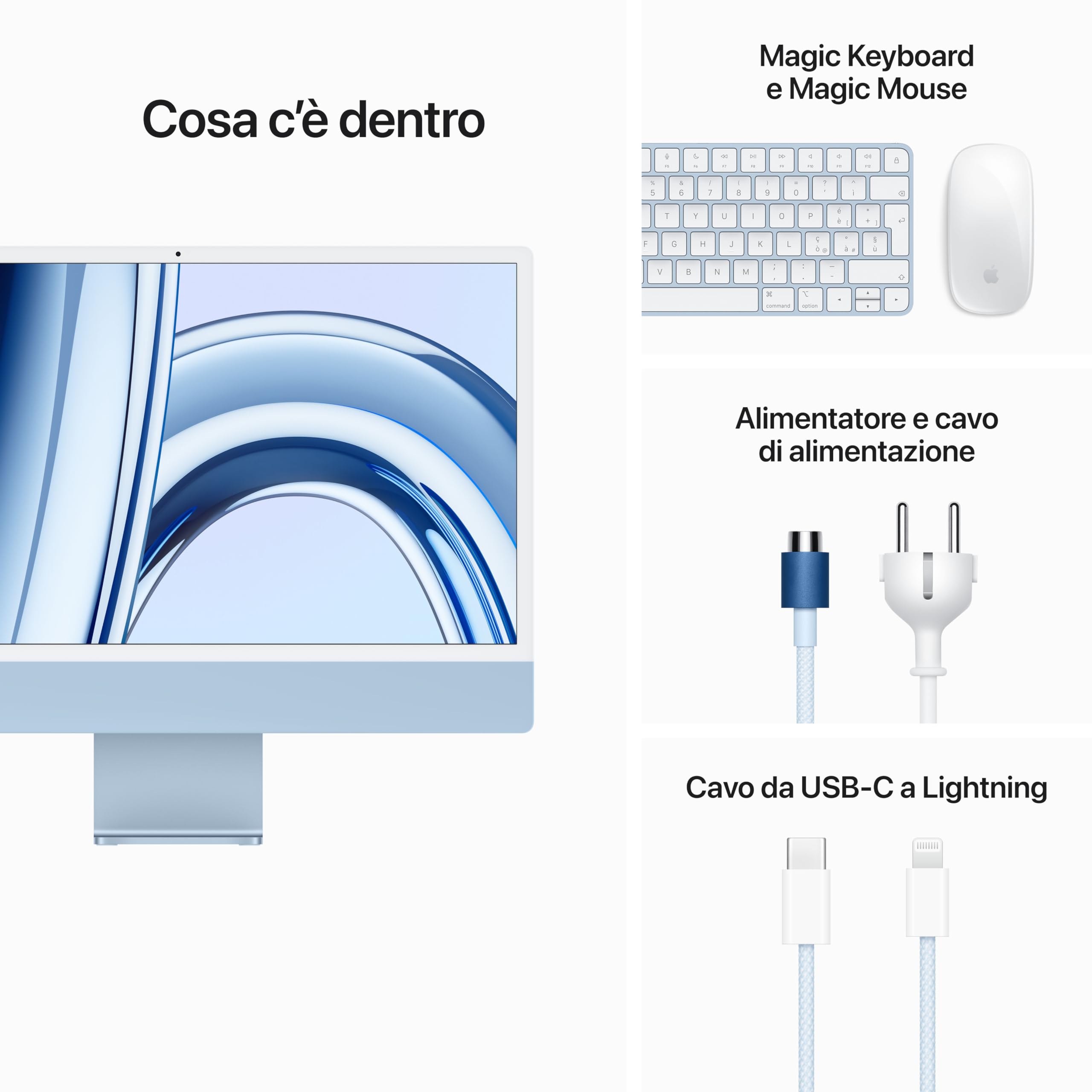 Apple iMac M3 24" all-in-one 8GB/256GB azzurro