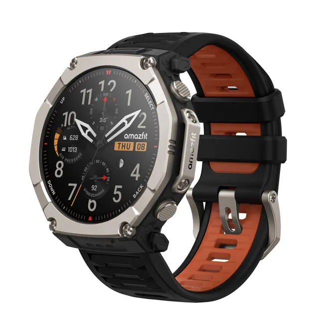 Amazfit T-Rex Ultra 2 smartwatch Black Magma titanio