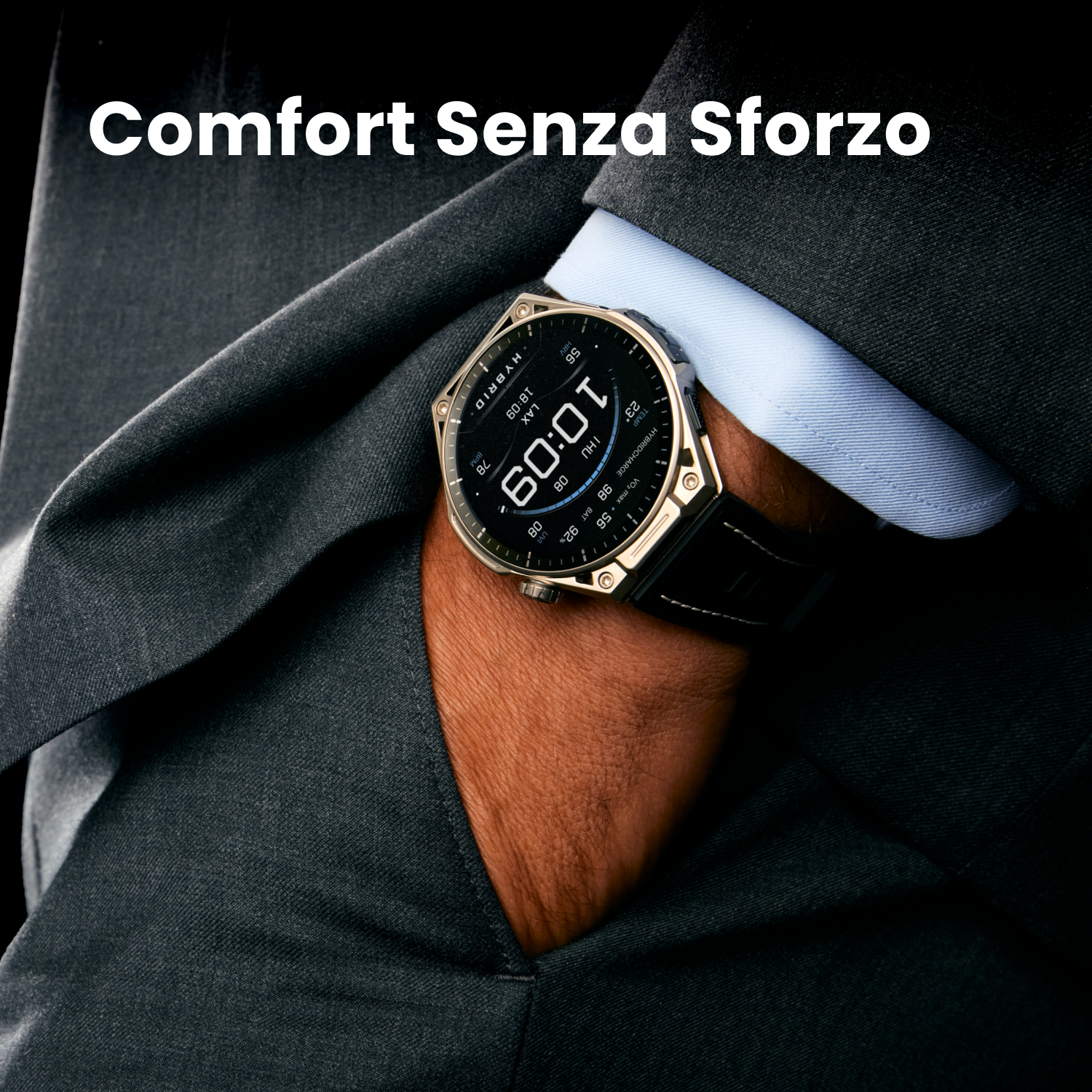 Amazfit Balance Ultra smartwatch Titanium zaffiro