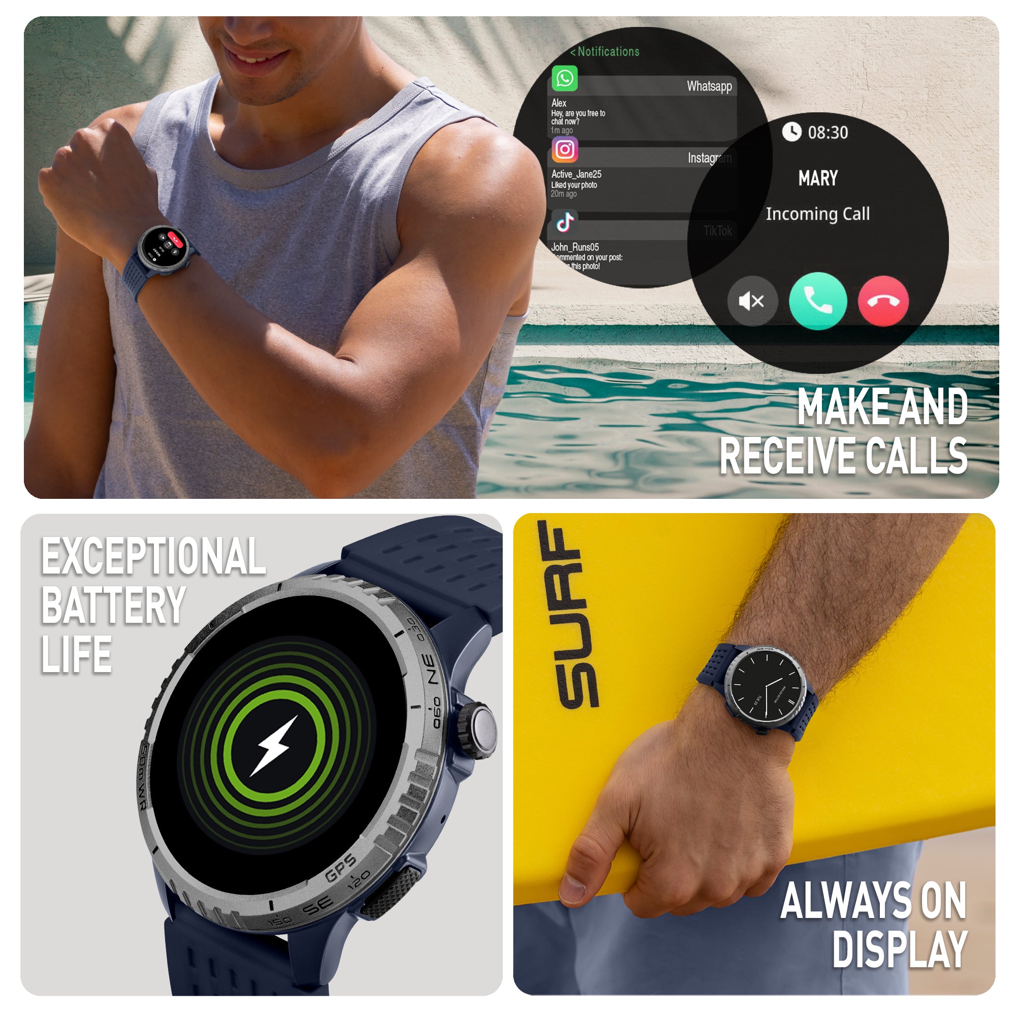 Reflex Active Sea Venture 400 R smartwatch blu GPS AMOLED