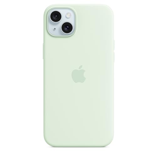 Apple custodia silicone MagSafe iPhone 15 Plus menta fredda