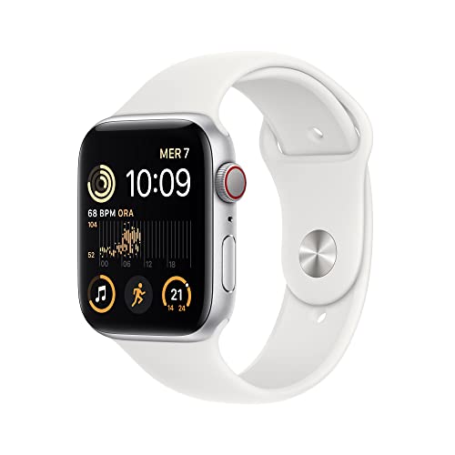 Apple Watch SE 2 Gen GPS+Cellular 44mm Orologio argento bianco
