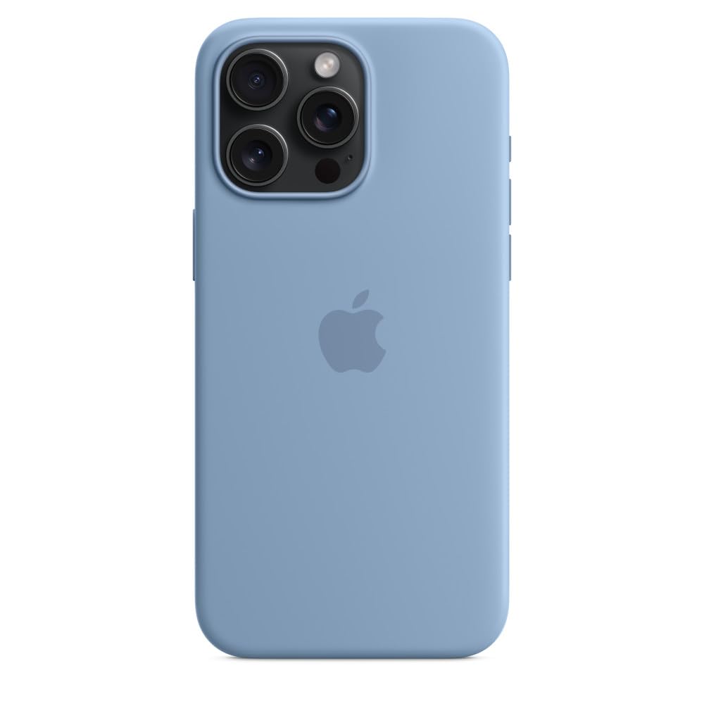 Apple iPhone 15 Pro Max Custodia MagSafe Silicone Blu Inverno