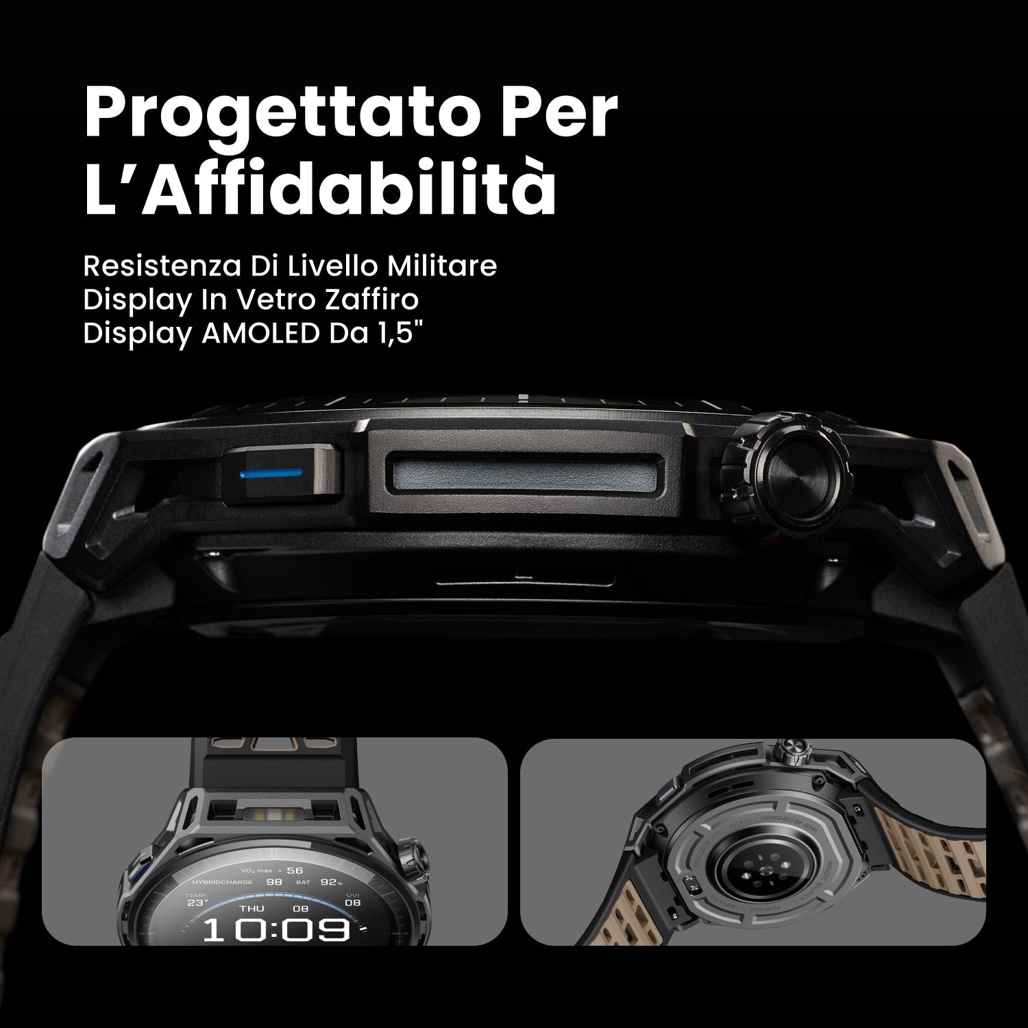 Amazfit Balance 3 smartwatch nero titanio 21 giorni batteria