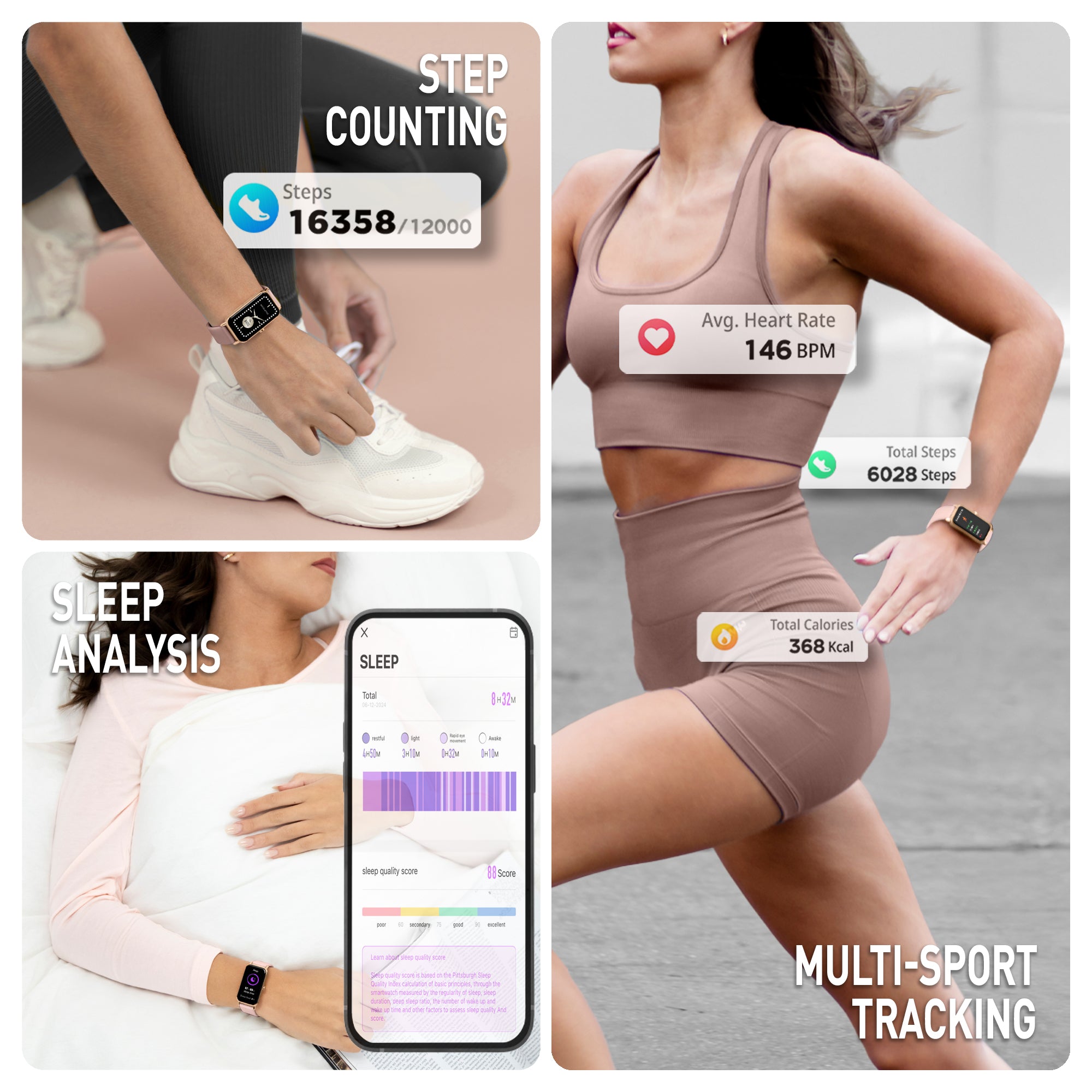 Reflex Active Nexus RA-NX-100S-05 smartwatch chiamate cinturino rosa