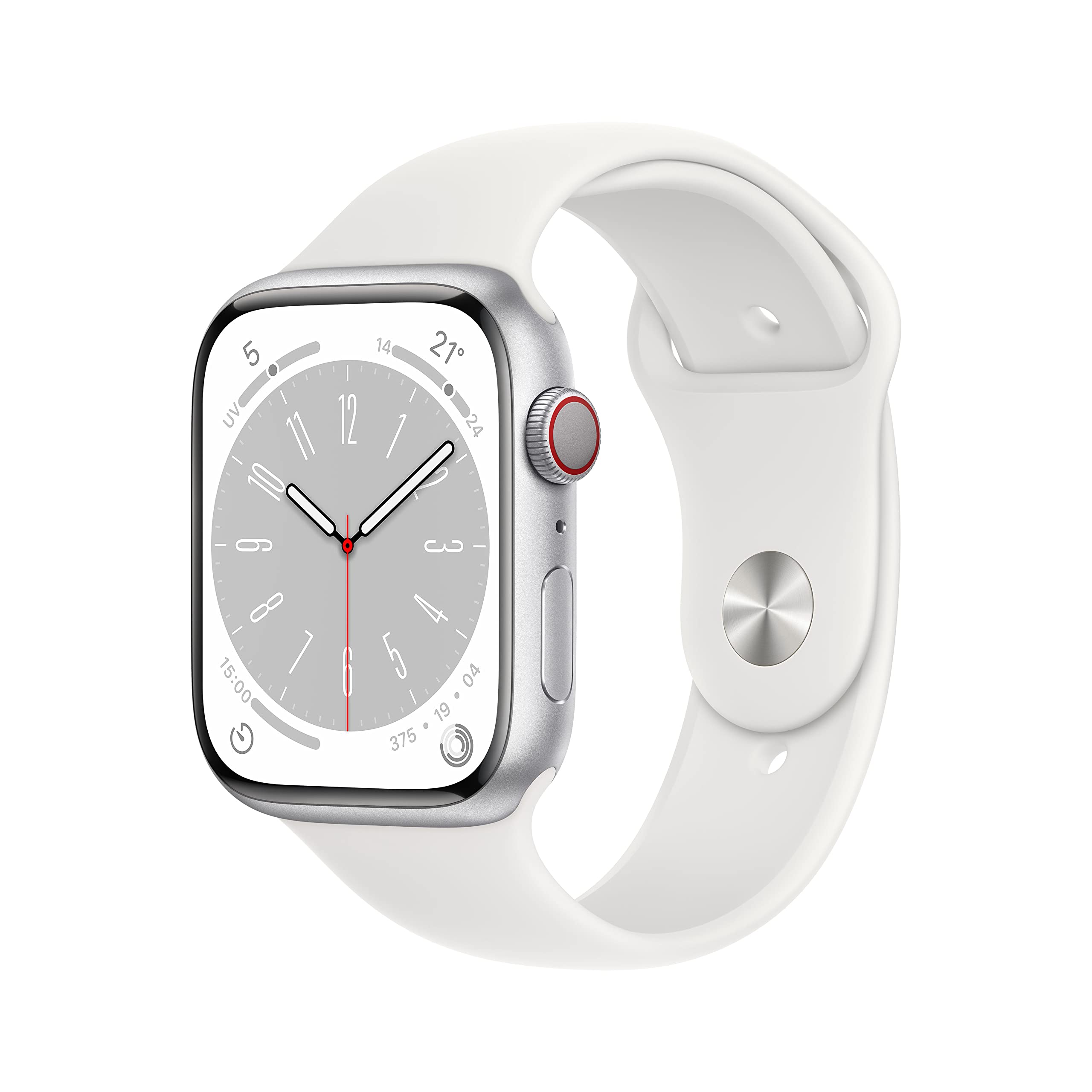 Apple Watch Series 8 45mm smartwatch GPS Cellular argento O2