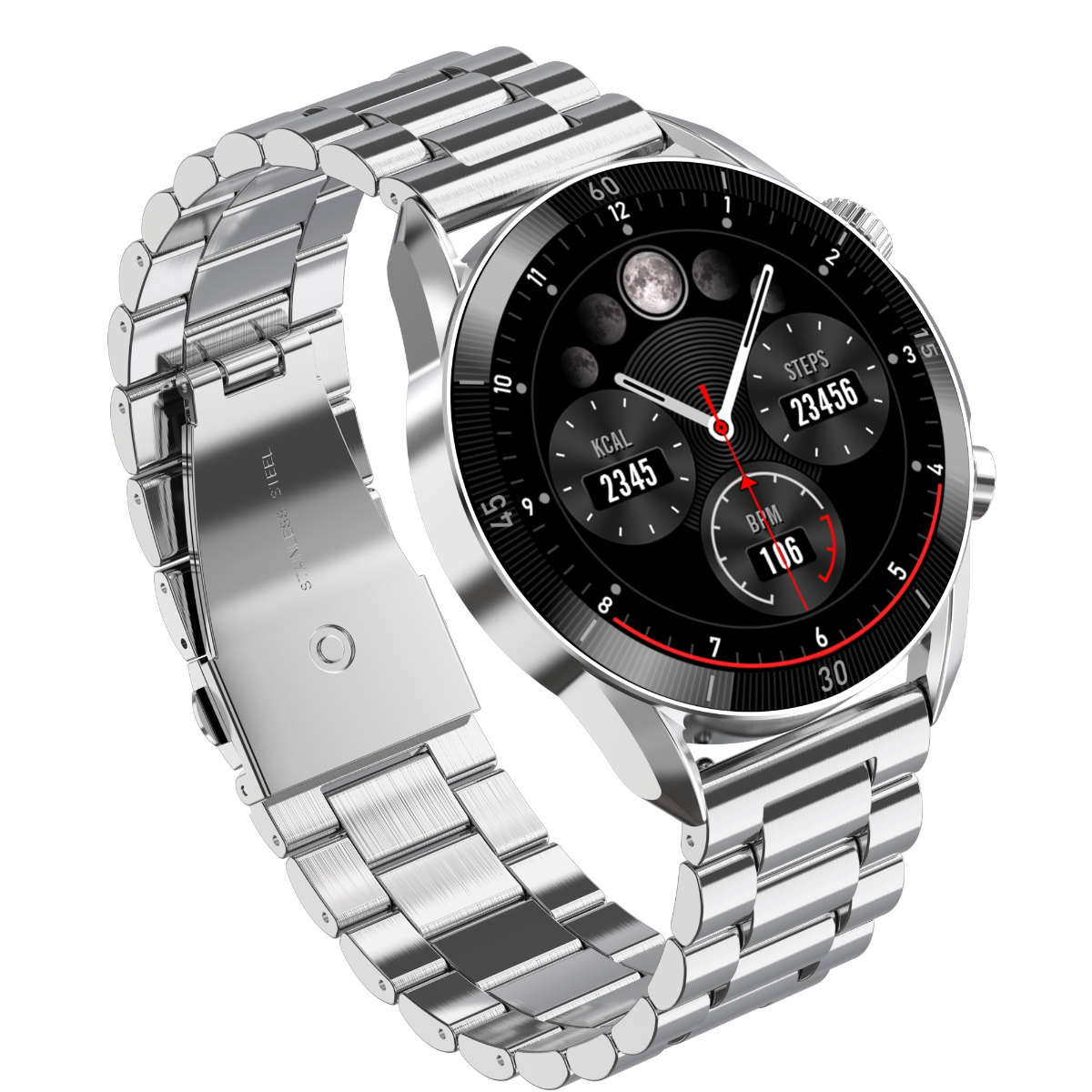 Garett V10 smartwatch argento acciaio AMOLED
