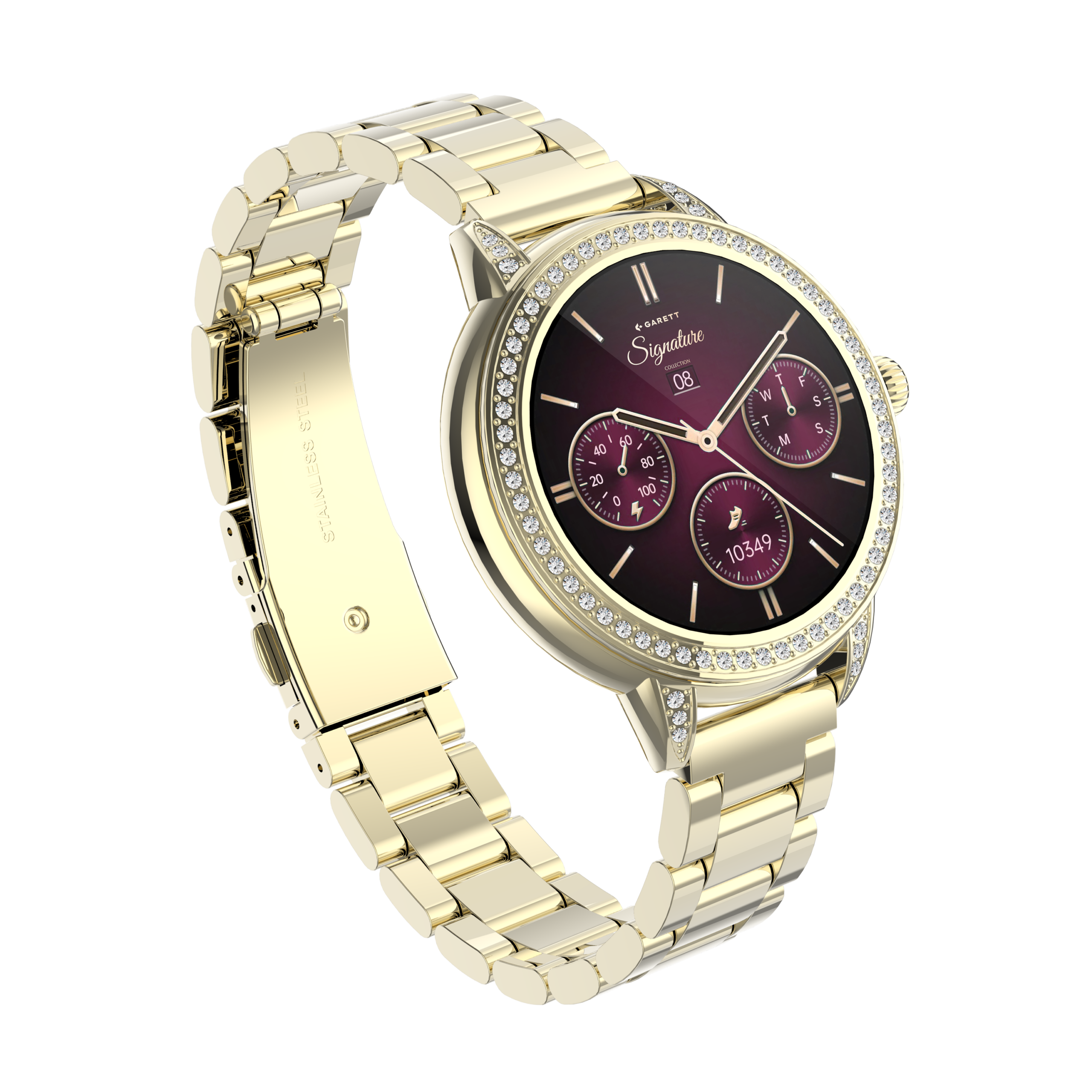 Garett Stella smartwatch oro acciaio AMOLED