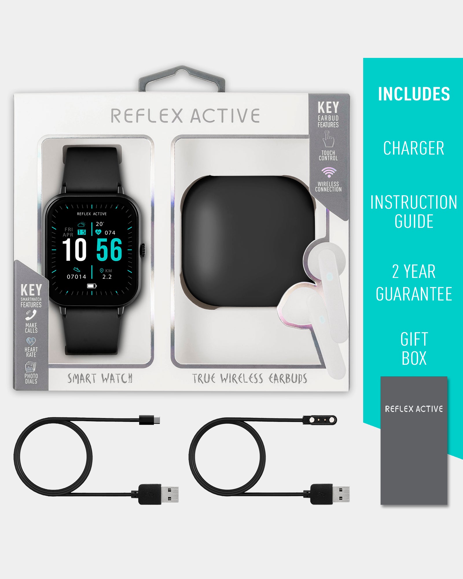 Reflex Active Series 17 smartwatch nero con auricolari TWS