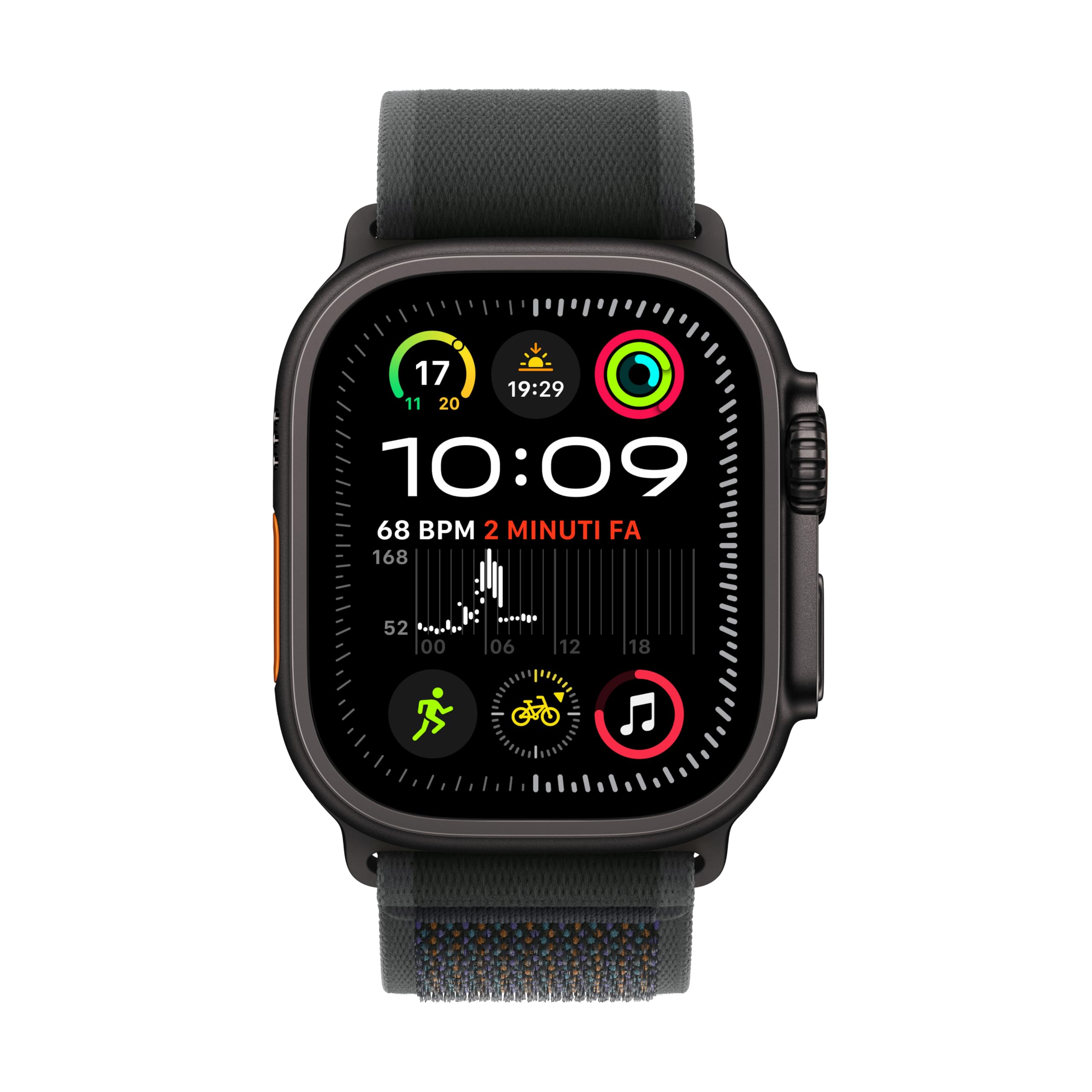 Apple Watch Ultra 2 49 mm smartwatch titanio nero Trail Loop S/M