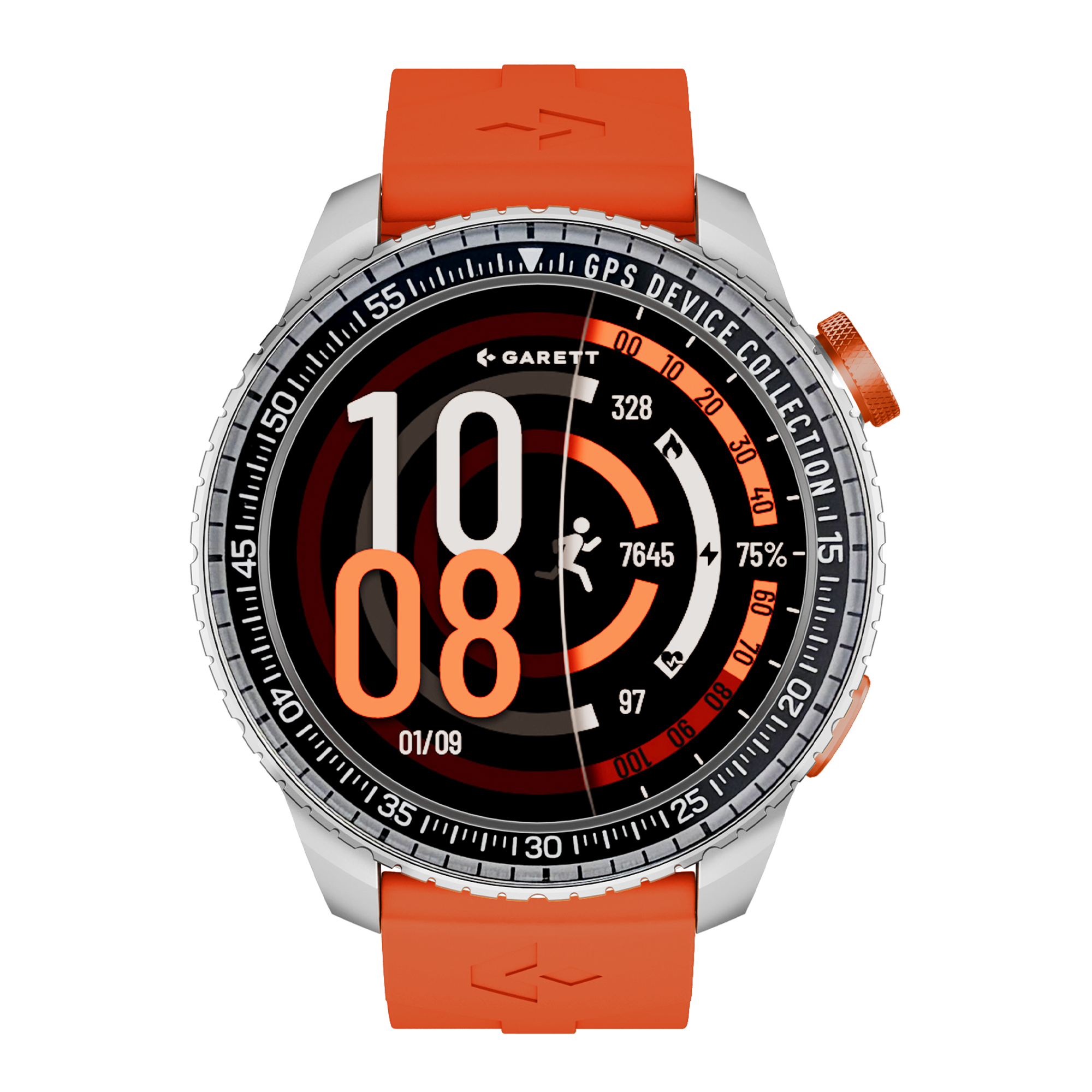 Garett Compass GPS smartwatch argento AMOLED