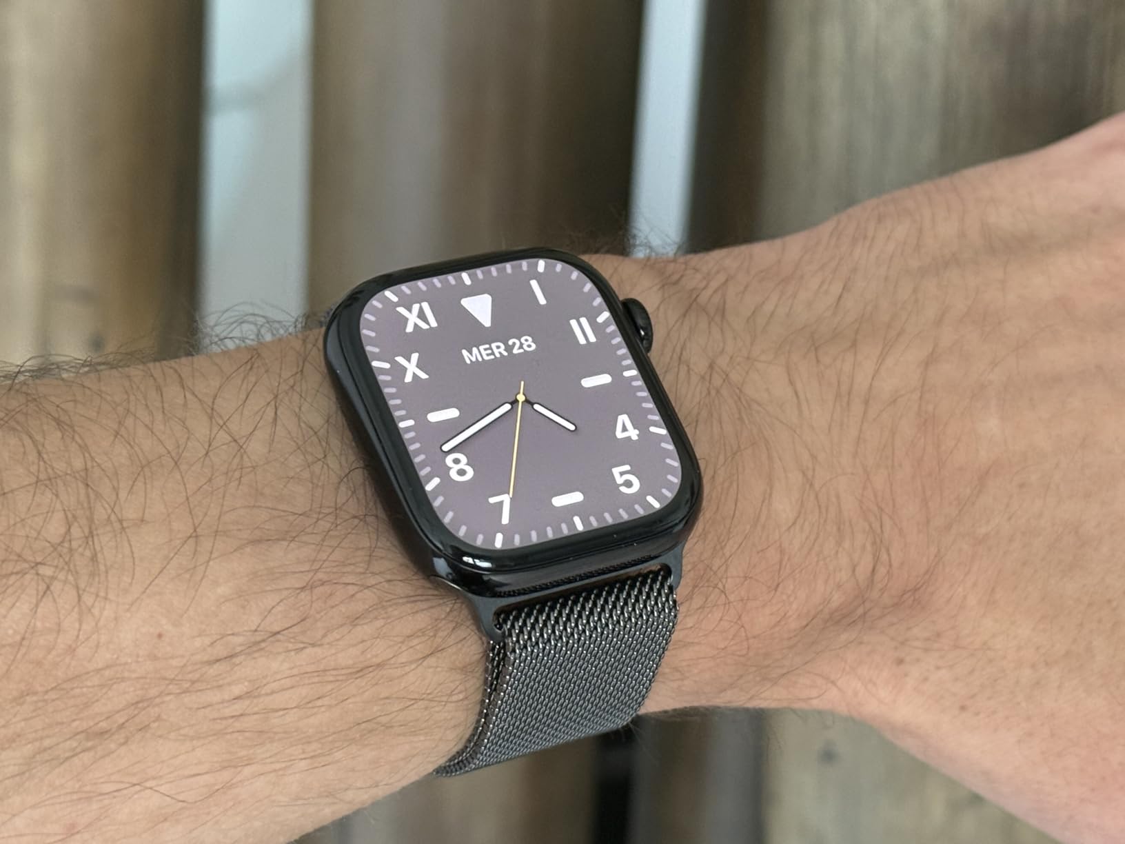Apple Maglia Milanese 42 mm cinturino naturale acciaio