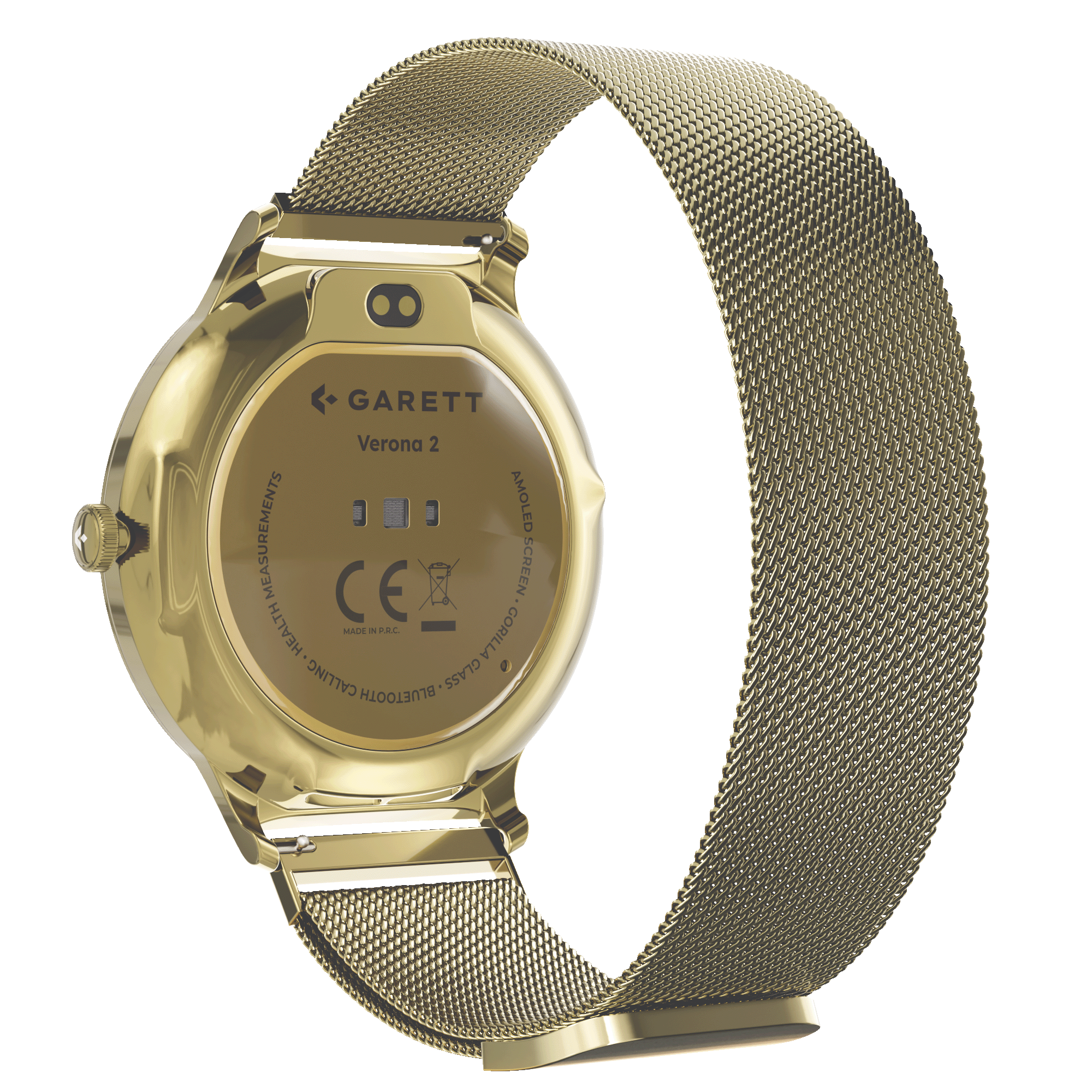 Garett Verona 2 smartwatch oro maglia mesh AMOLED
