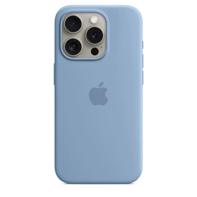 Apple iPhone 15 Pro Custodia MagSafe Silicone Blu Inverno