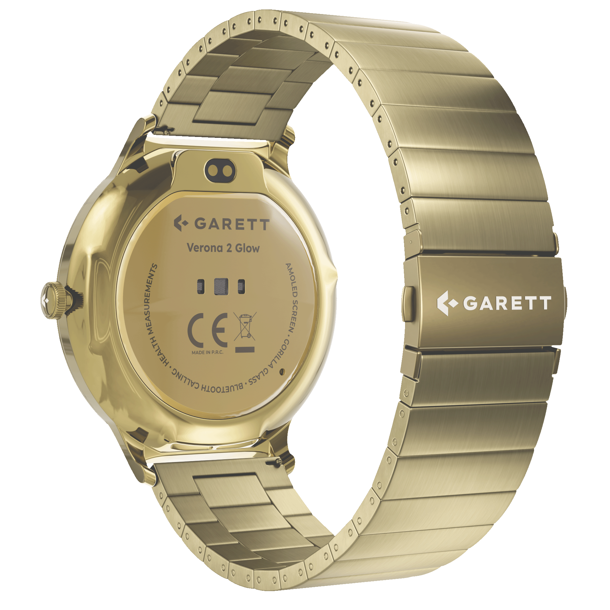 Garett Verona 2 Glow smartwatch oro acciaio AMOLED