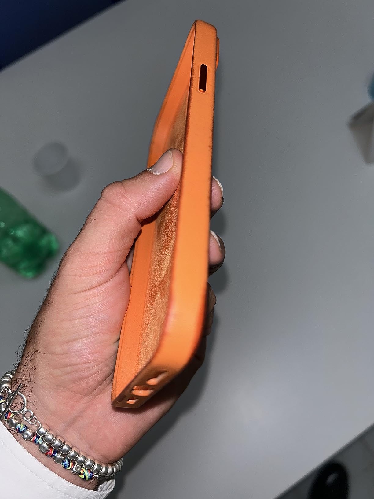 Apple custodia MagSafe pelle iPhone 14 Plus cover arancione