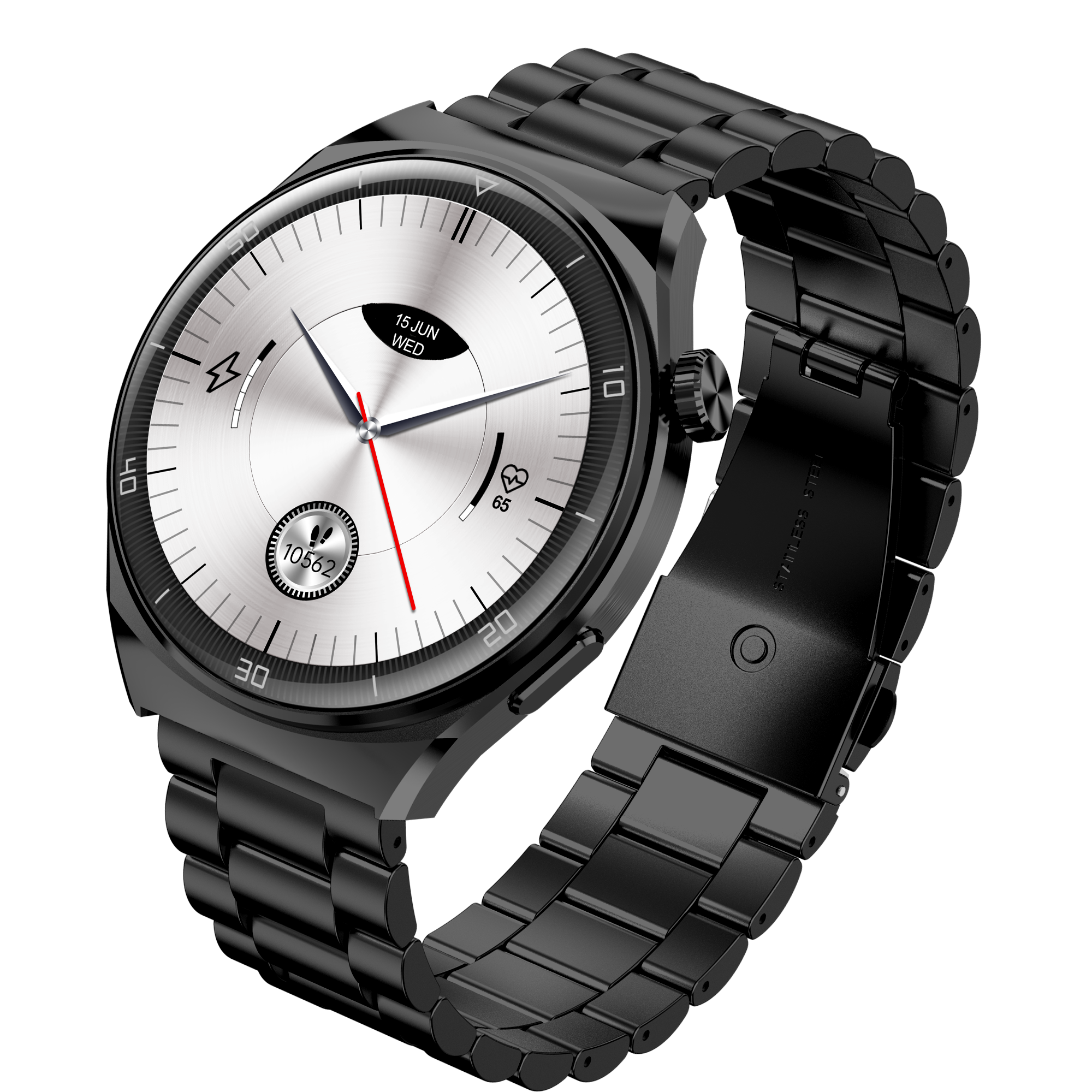 Garett V12 smartwatch nero acciaio AMOLED 10 giorni