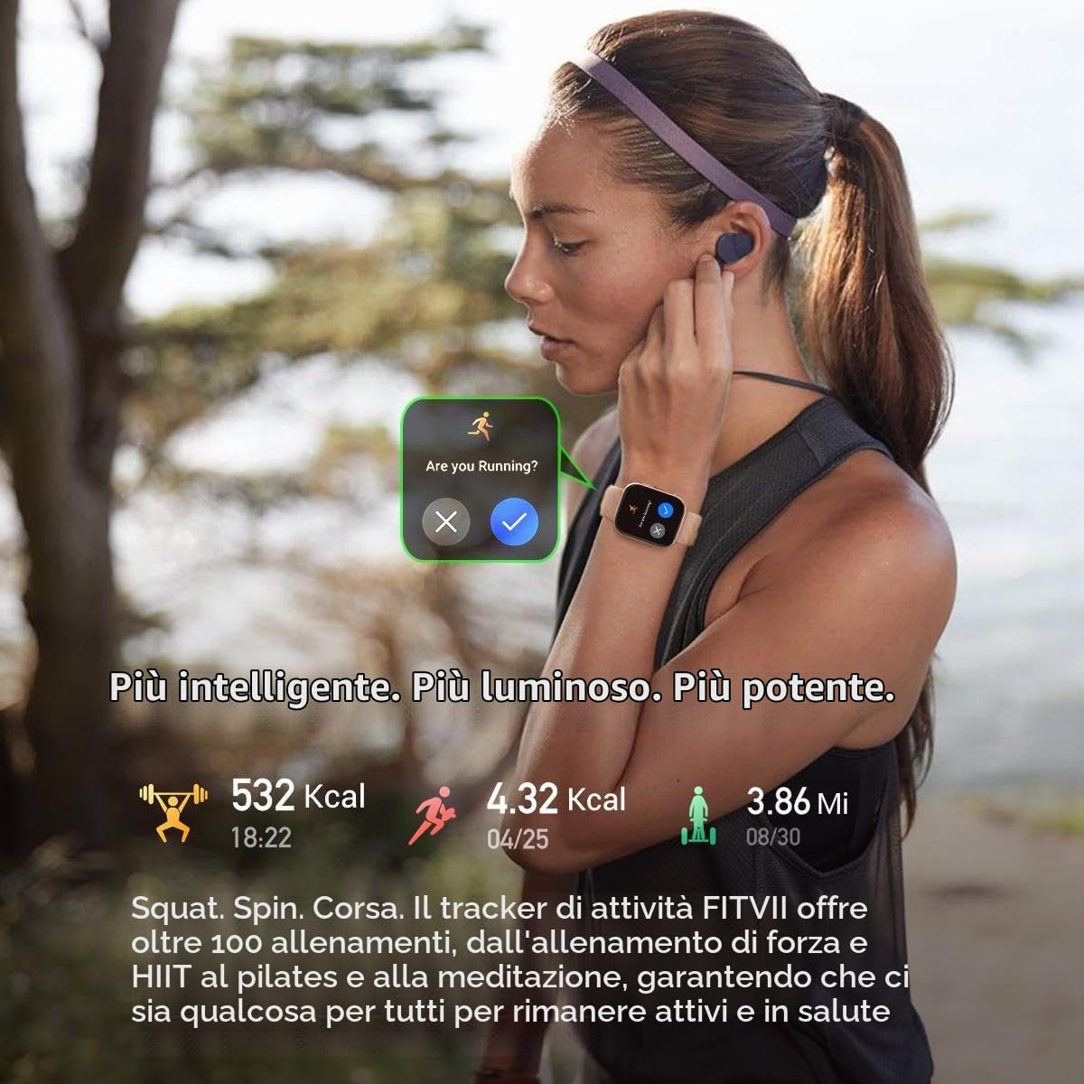 Fitvii HM57 smartwatch oro rosa battito pressione sonno