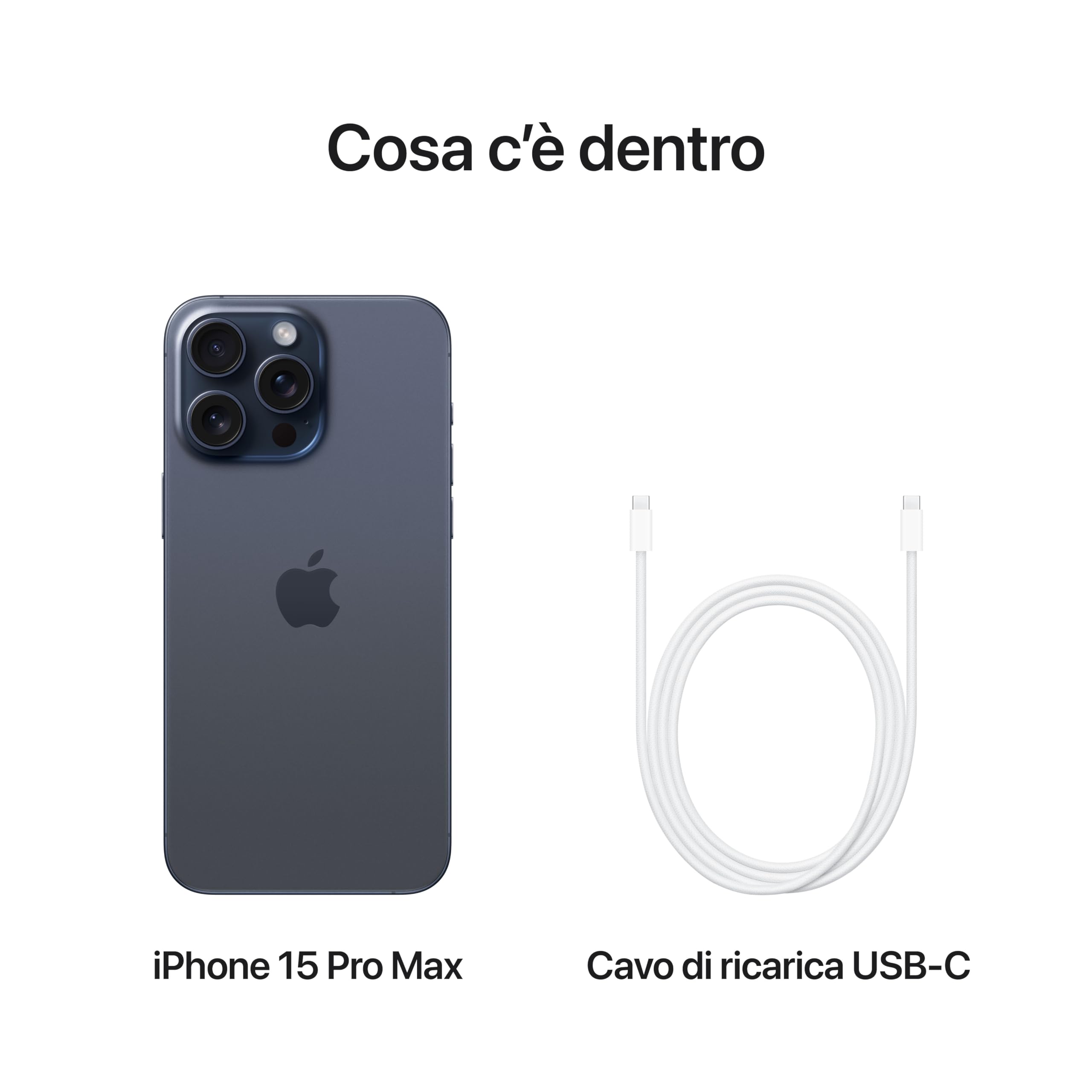 Apple iPhone 15 Pro Max smartphone 1TB titanio blu 48MP