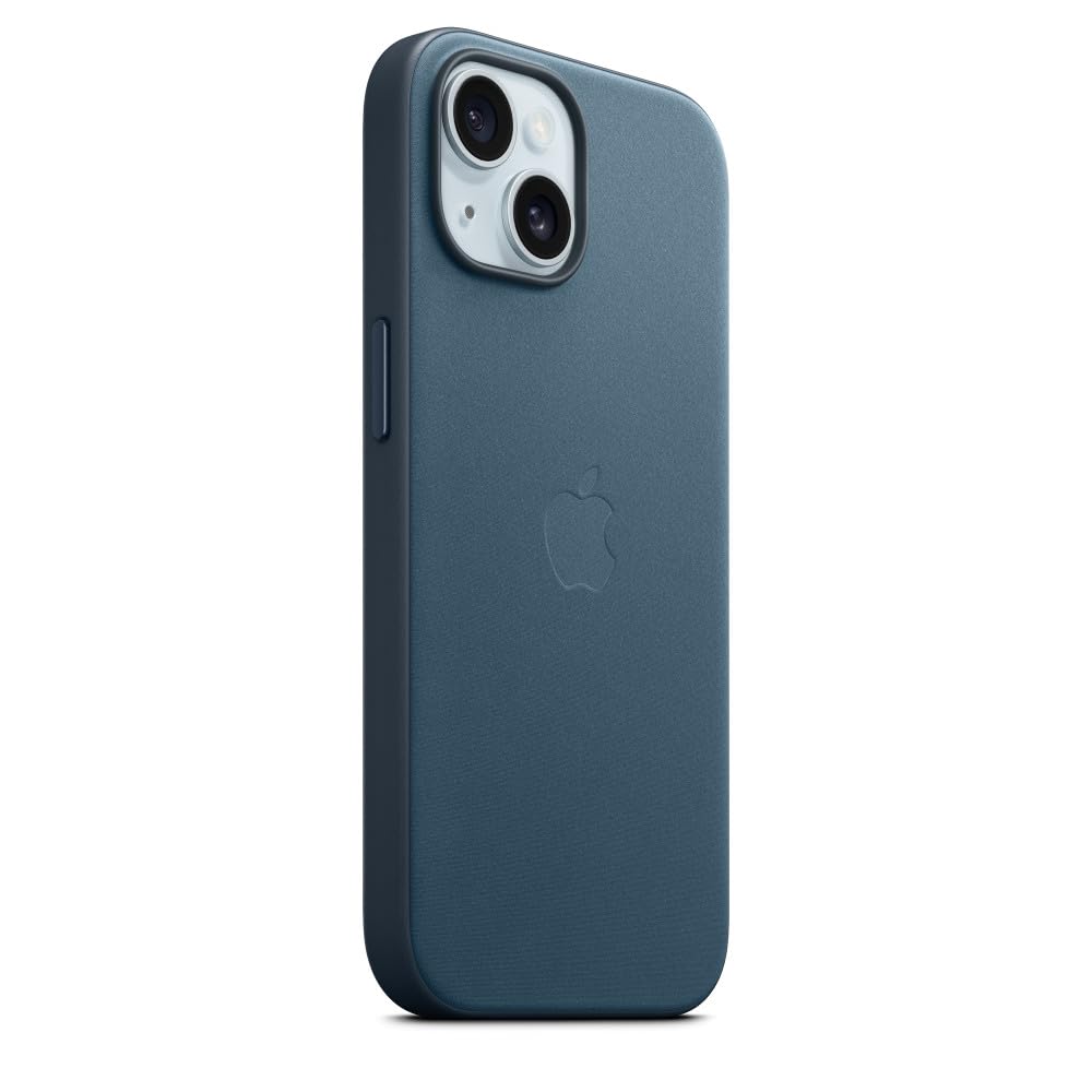 Apple Custodia FineWoven MagSafe iPhone 15 blu pacifico