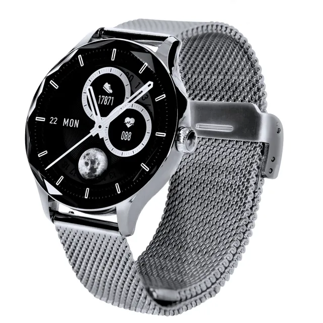 Garett Viva smartwatch AMOLED argento acciaio