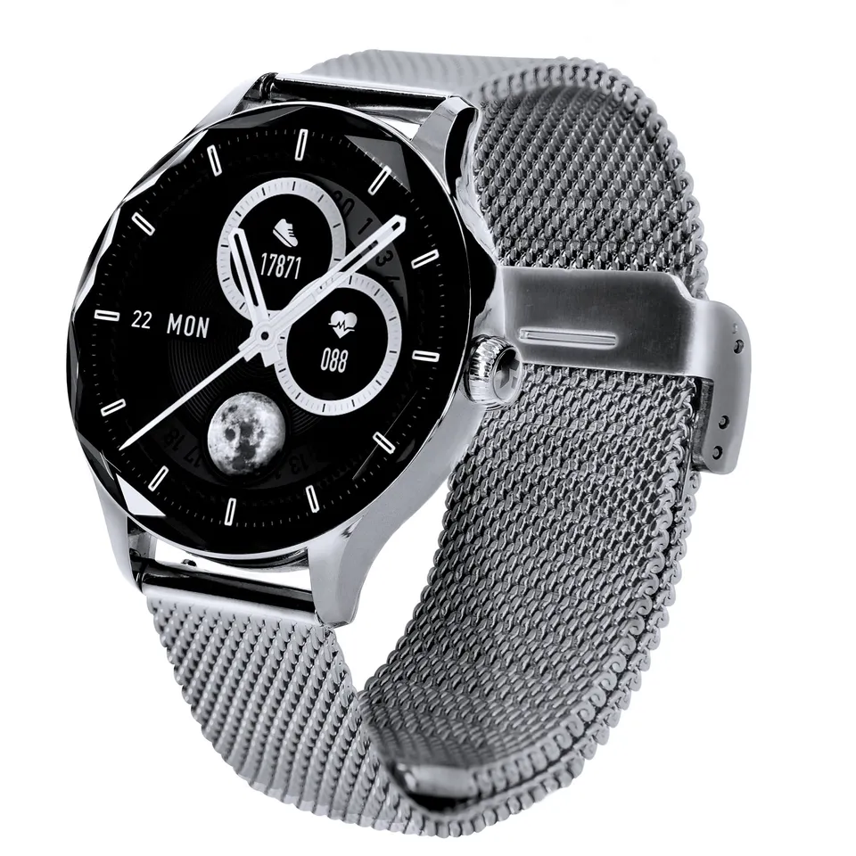 Garett Viva smartwatch AMOLED argento acciaio