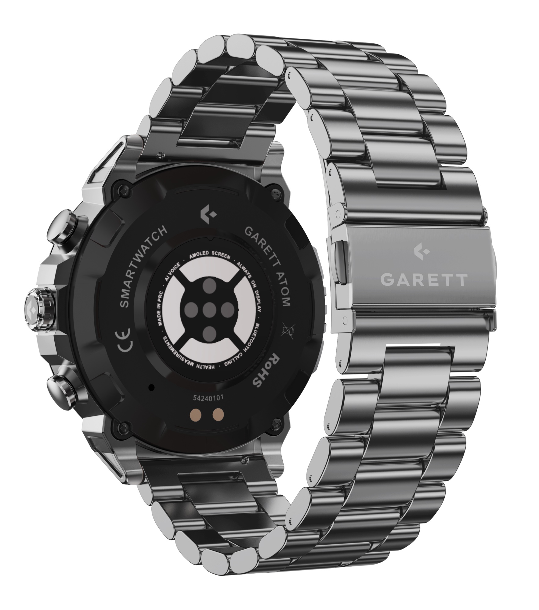 Garett Atom smartwatch AMOLED argento acciaio