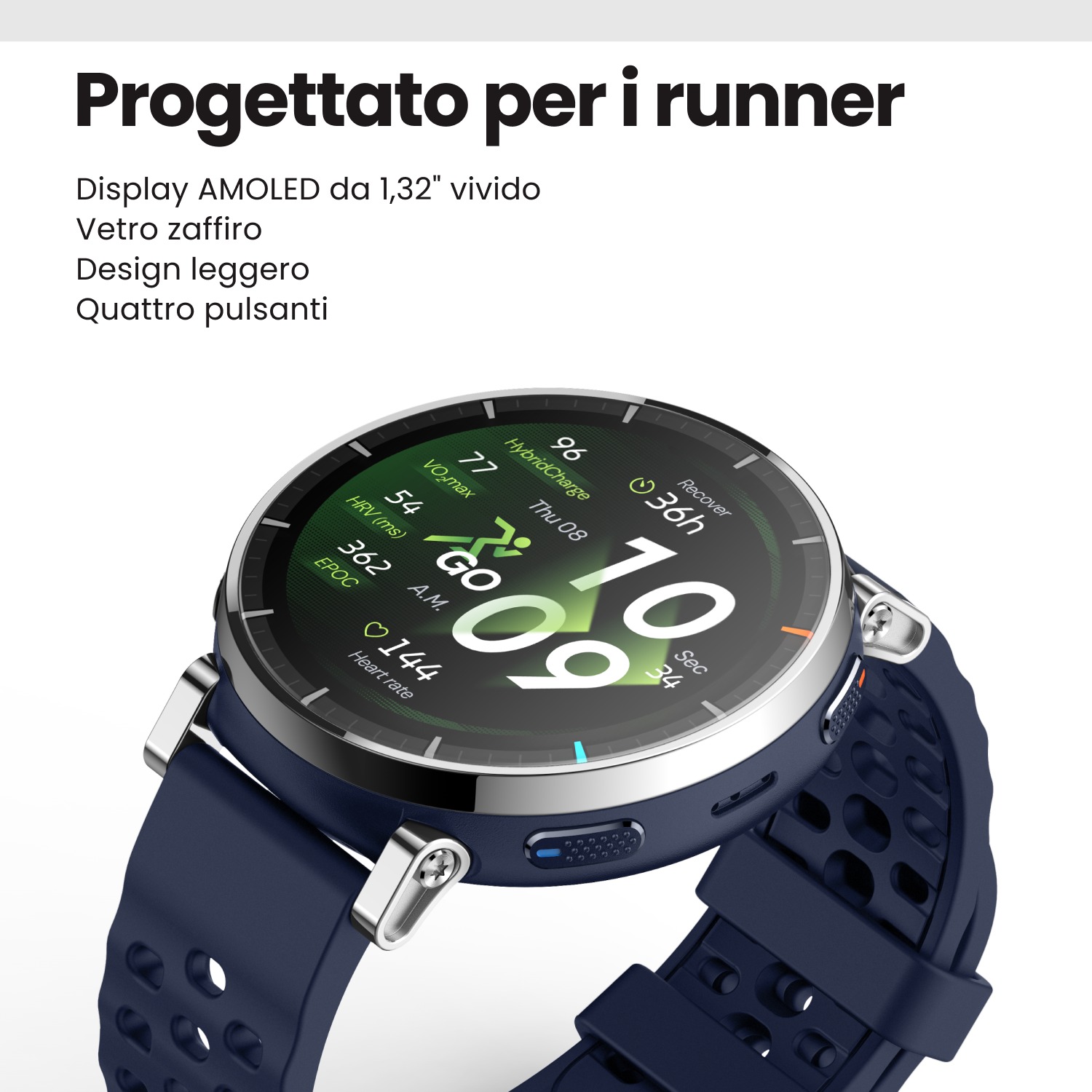 Amazfit Active 3 Premium smartwatch Apex Silver AMOLED