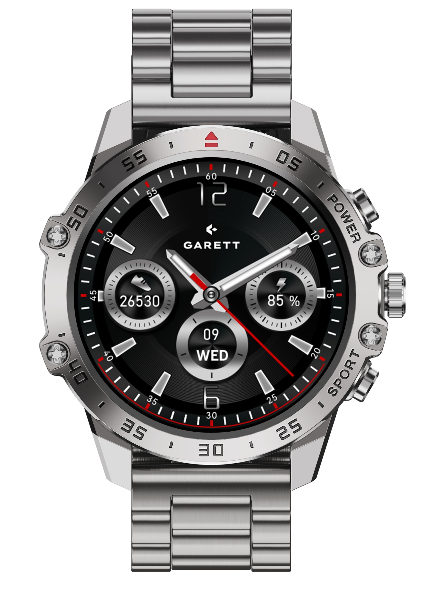 Garett V14 smartwatch argento acciaio AMOLED
