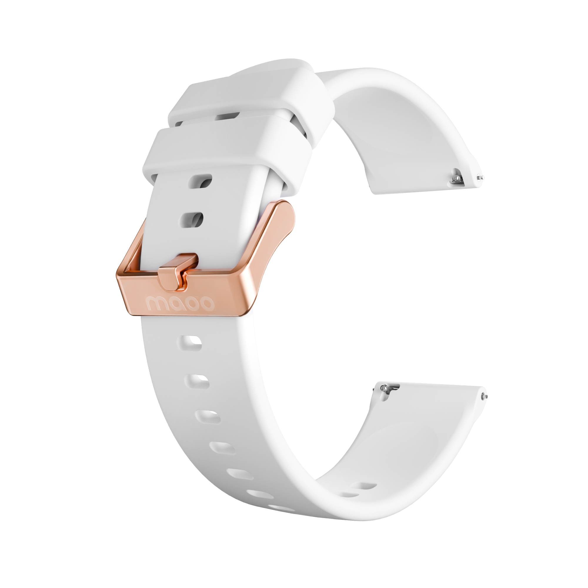 Maoo Cinturino Silicone 22 mm Bianco Oro